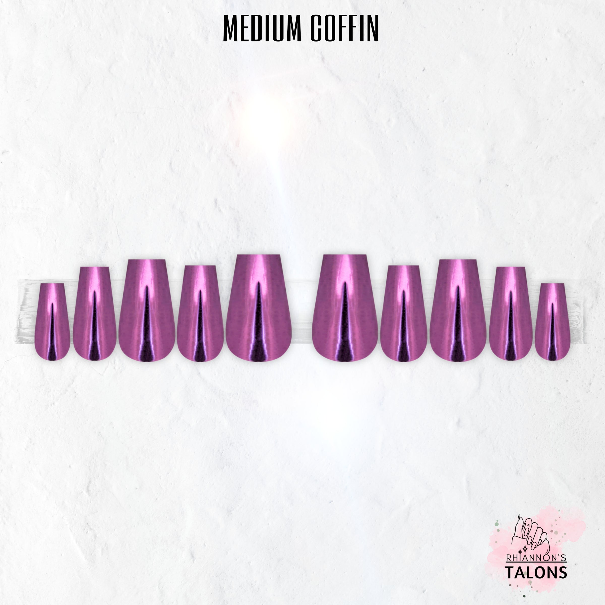 Chrome Barbie pink chrome press-on nails