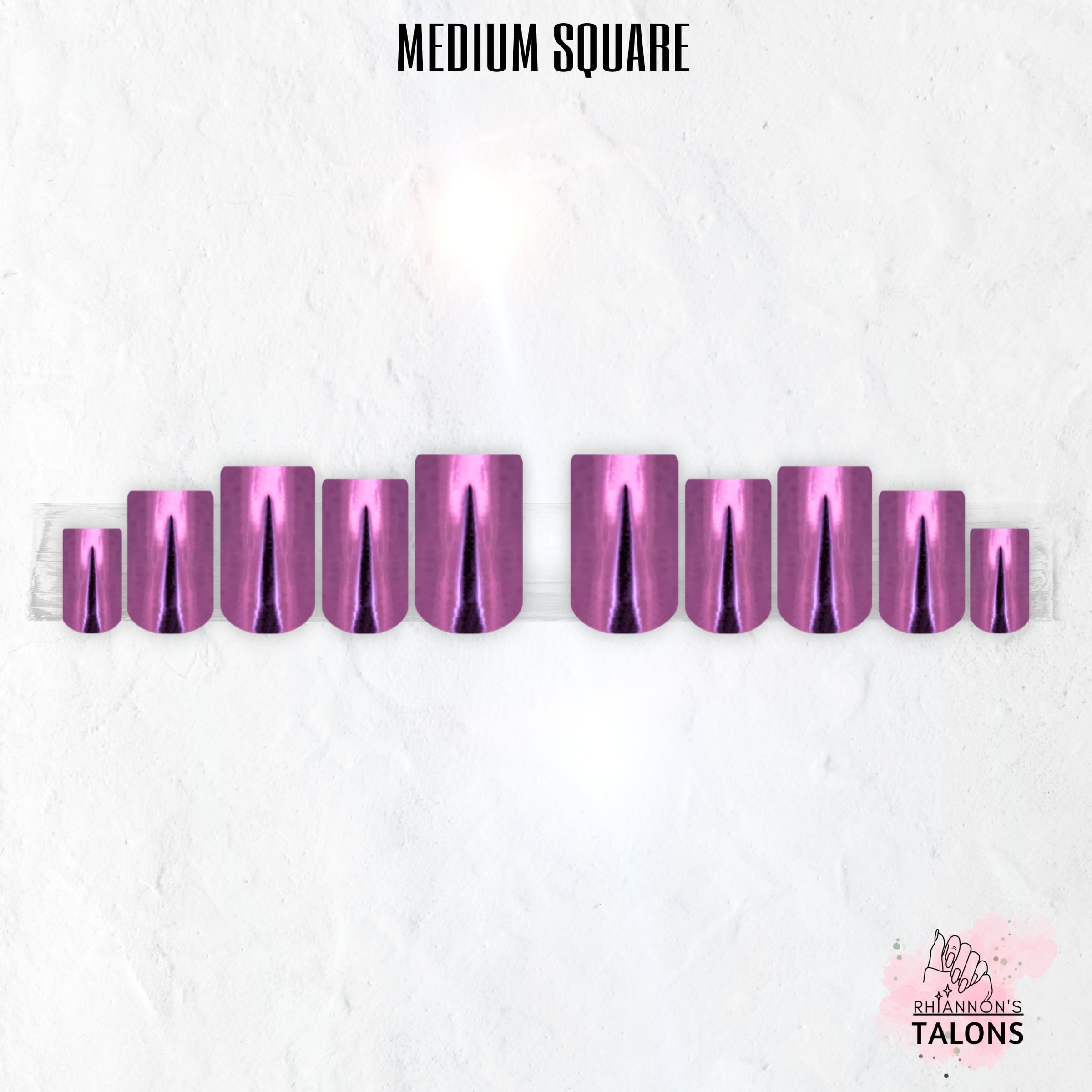 Chrome Barbie pink chrome press-on nails