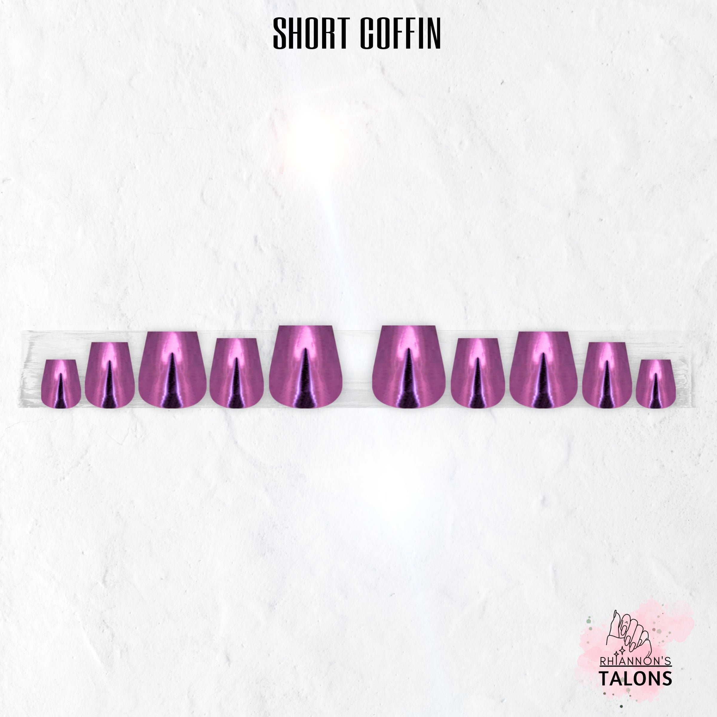 Chrome Barbie pink chrome press-on nails