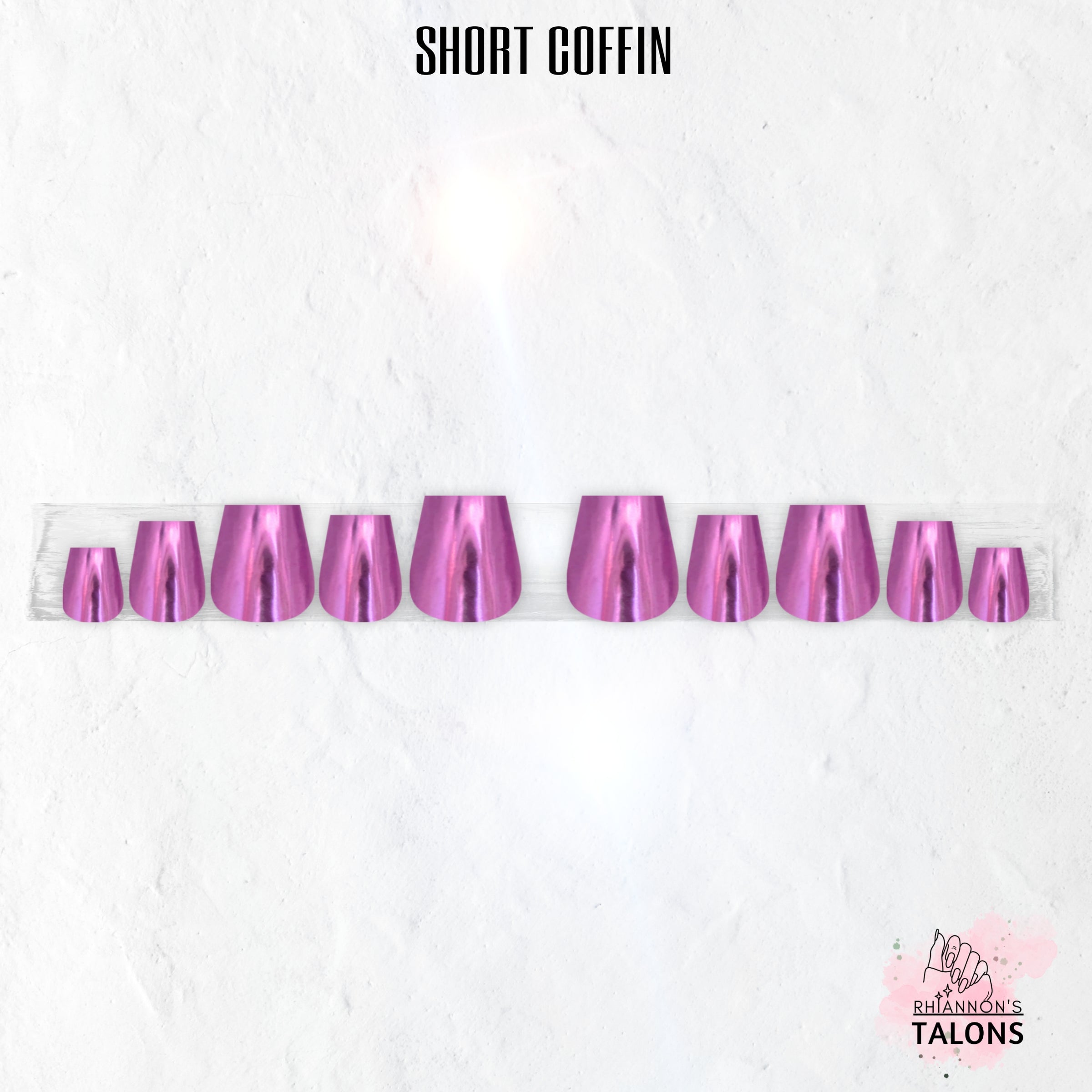 Chrome Barbie pink chrome press-on nails