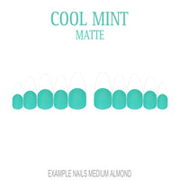 Cool Mint green French tip press-on nails