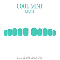 Cool Mint green French tip press-on nails
