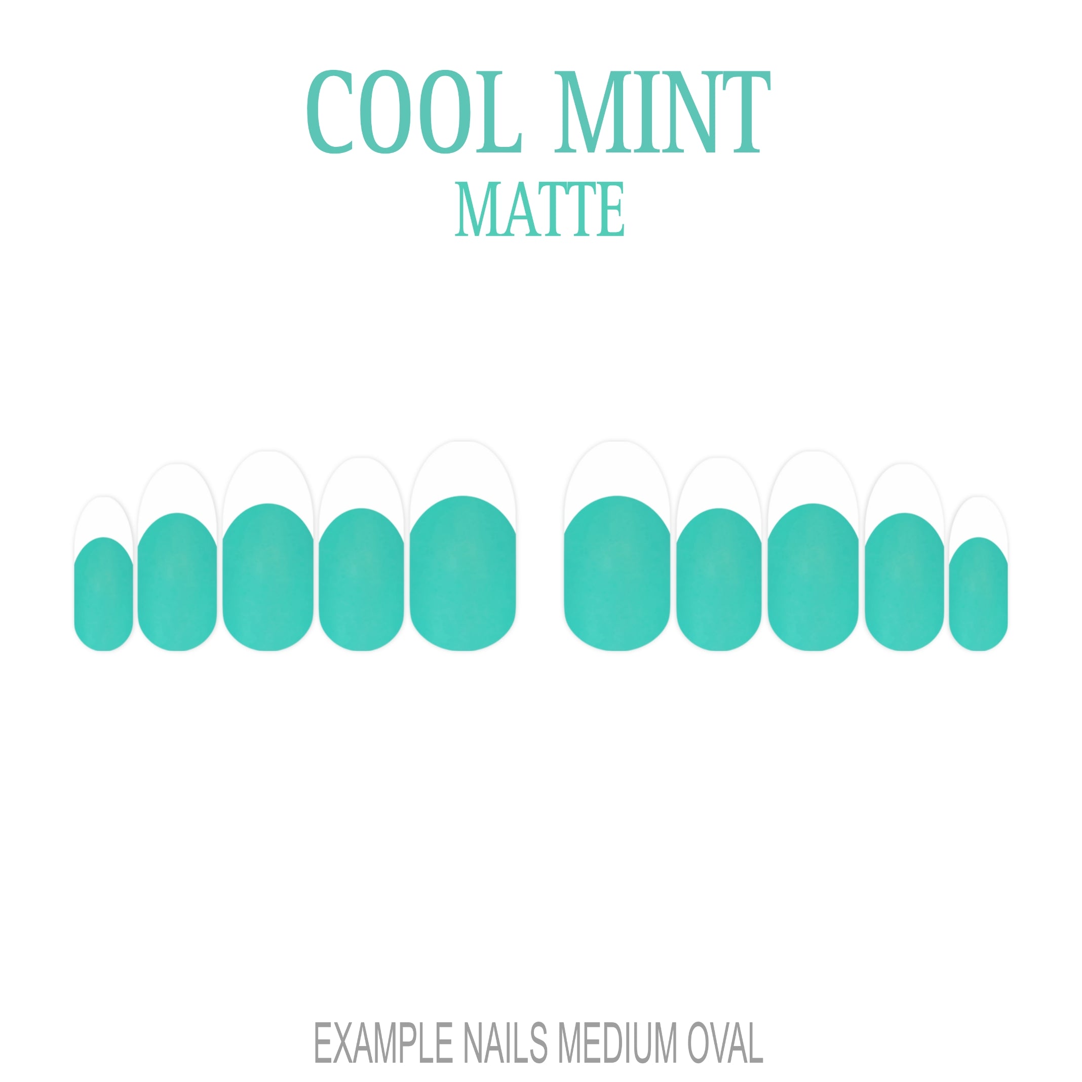 Cool Mint green French tip press-on nails