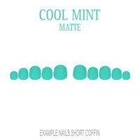 Cool Mint green French tip press-on nails
