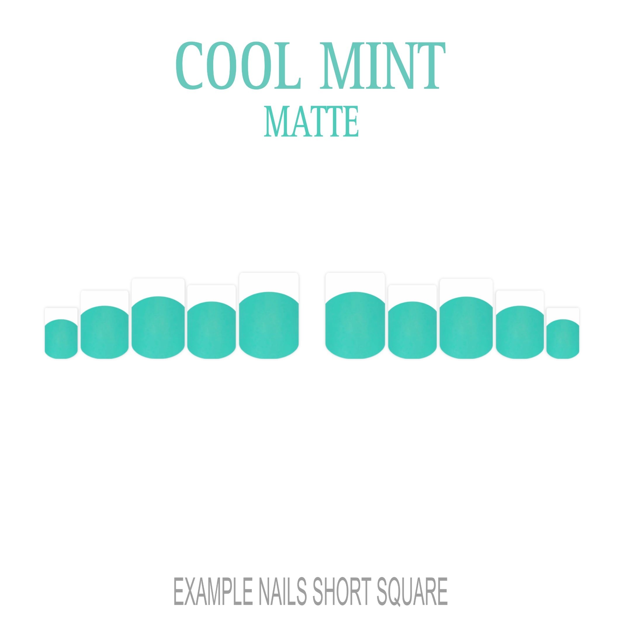 Cool Mint green French tip press-on nails