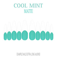 Cool Mint green French tip press-on nails