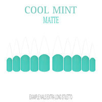 Cool Mint green French tip press-on nails