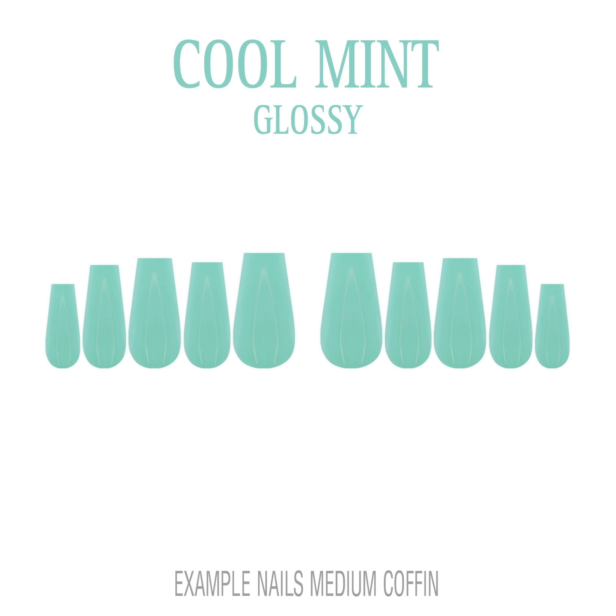 Cool Mint mint green press-on nails