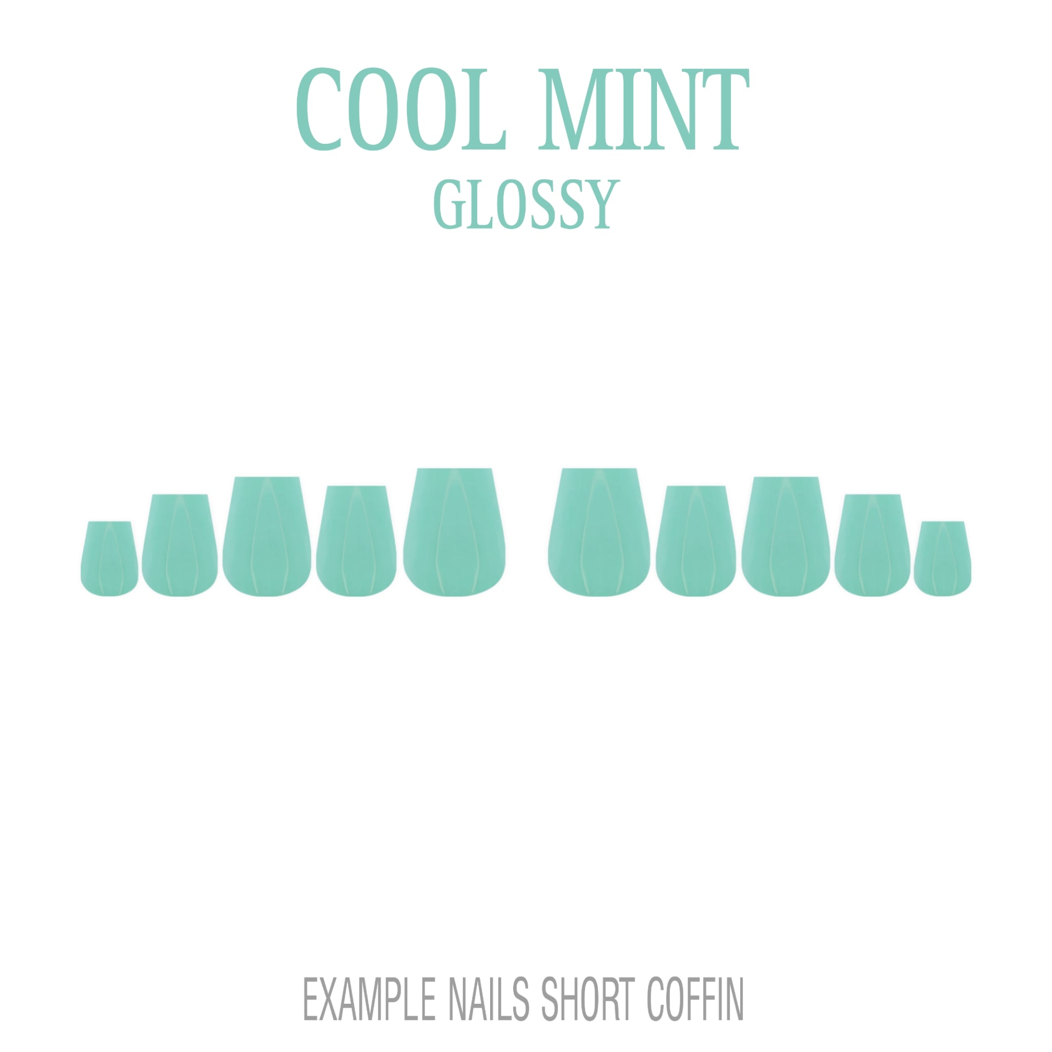 Cool Mint mint green press-on nails