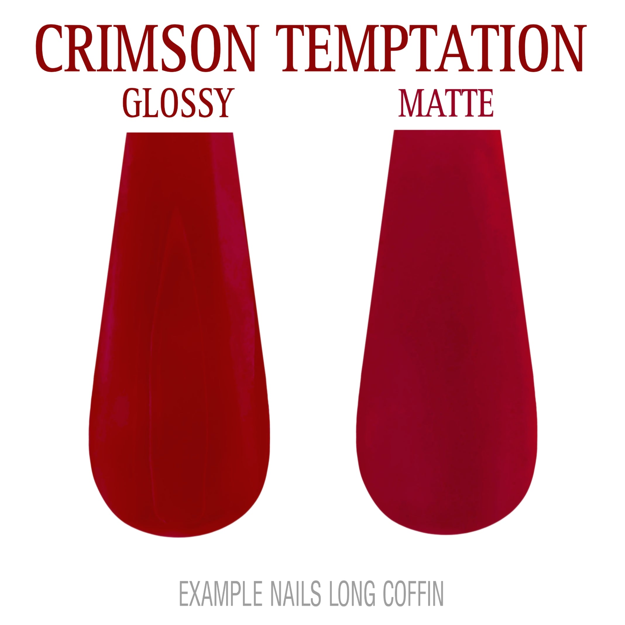 Crimson Temptation red press-on nails