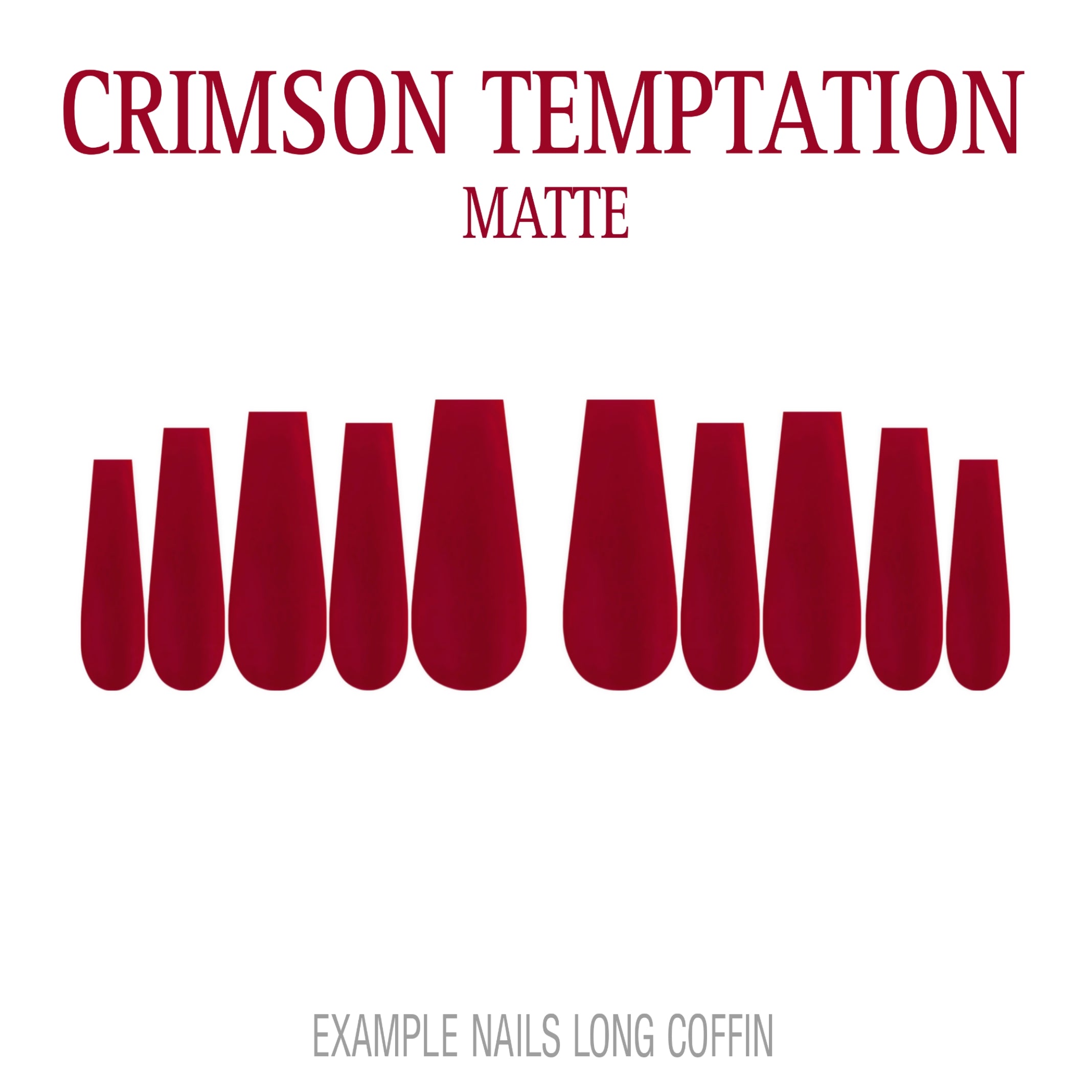 Crimson Temptation red press-on nails