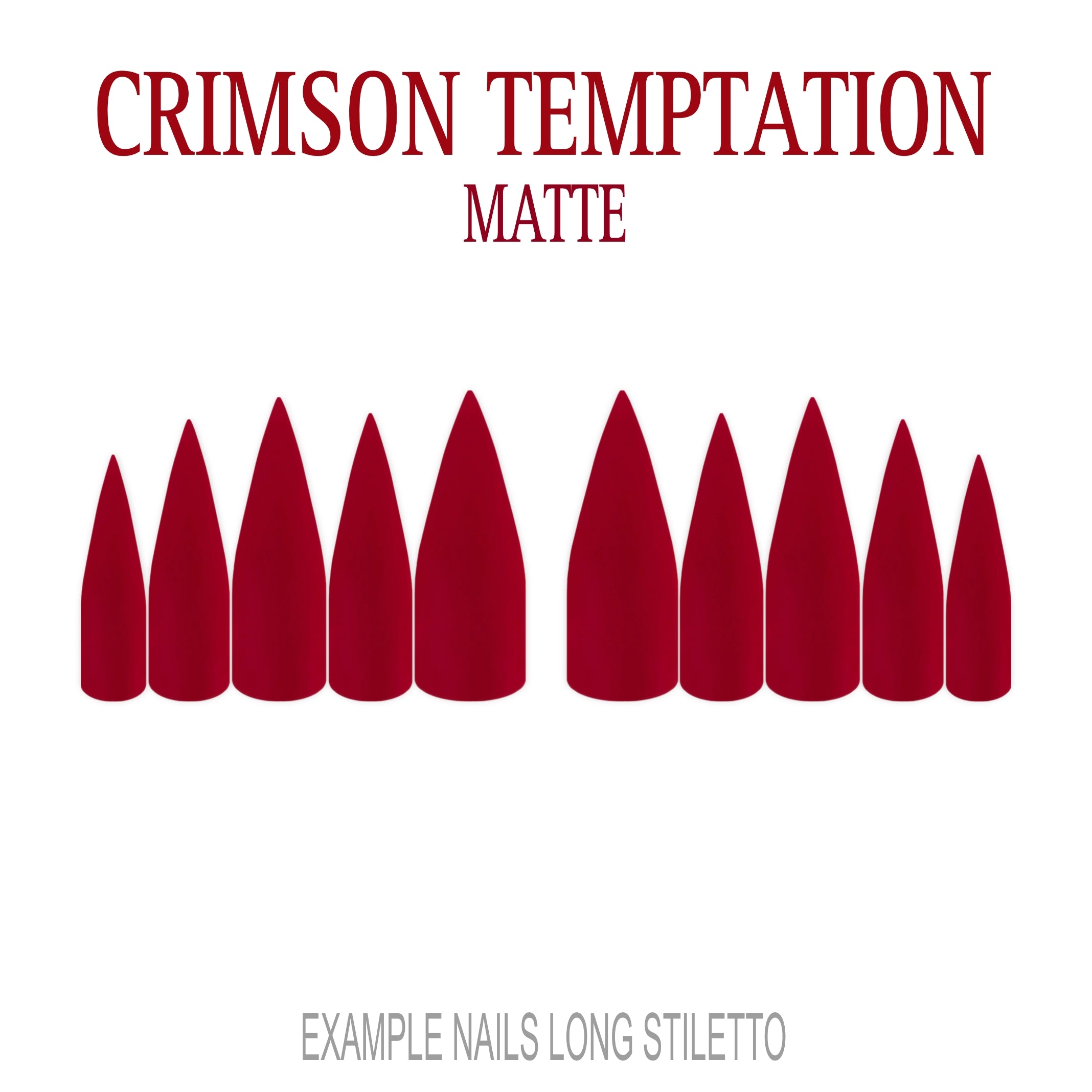 Crimson Temptation red press-on nails