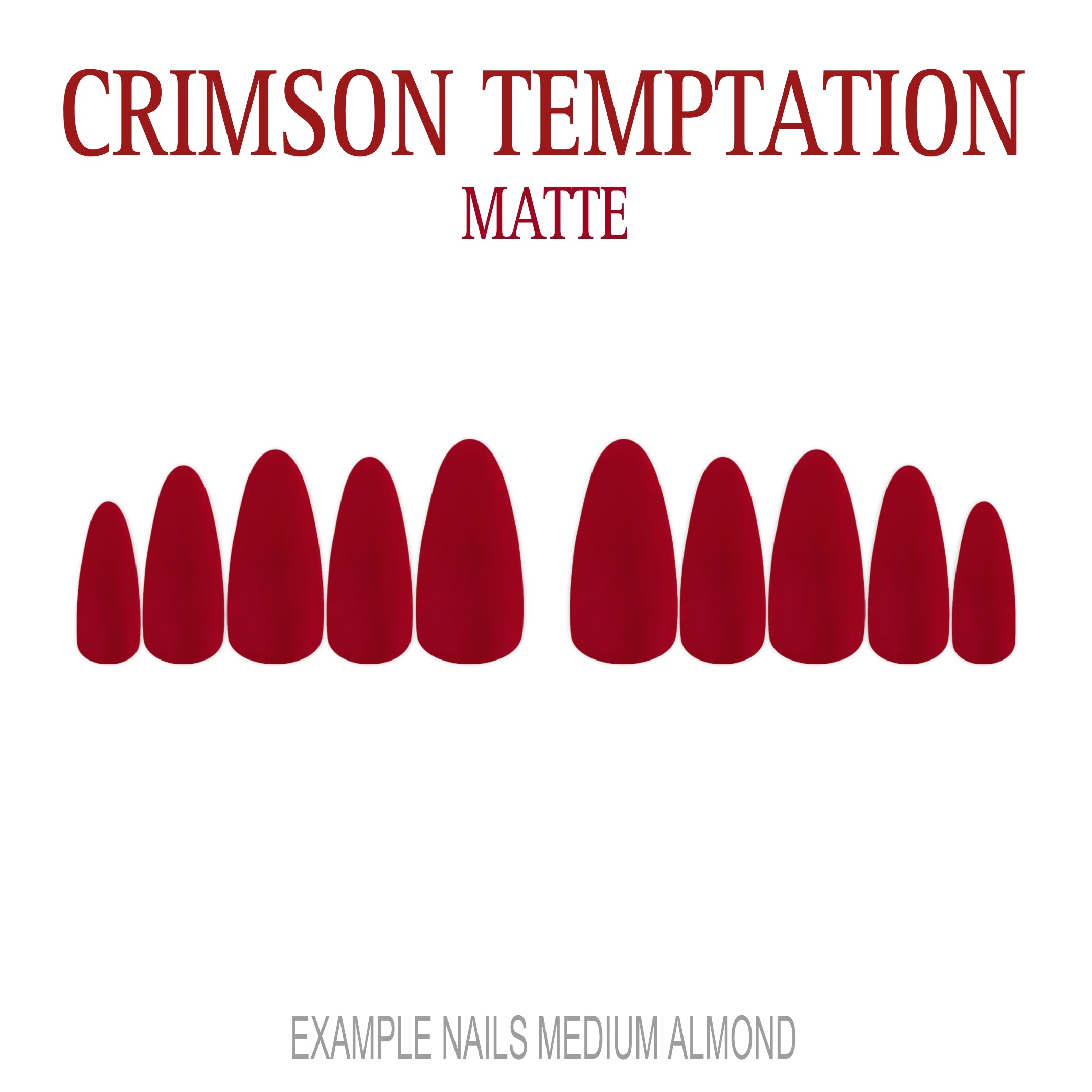 Crimson Temptation red press-on nails