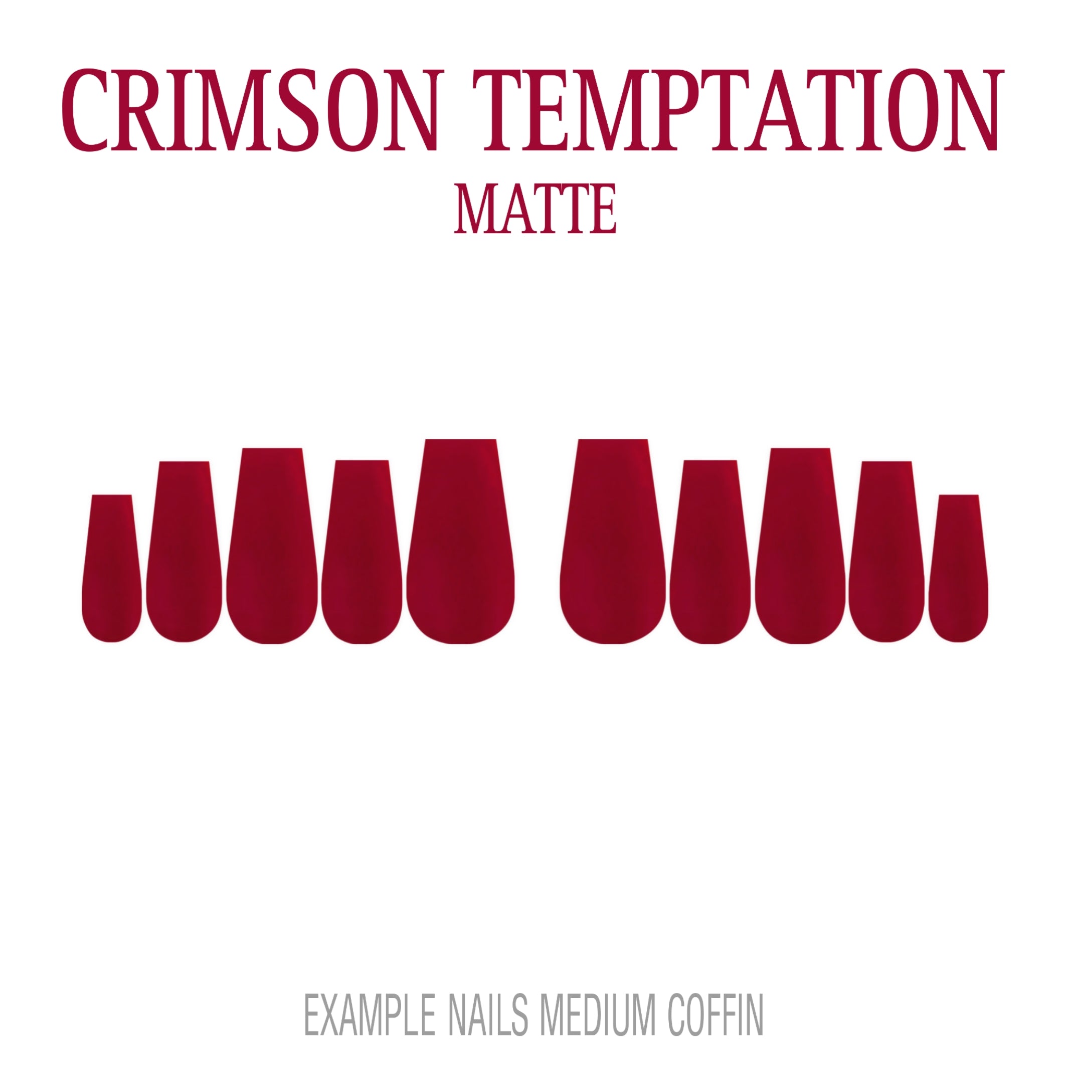 Crimson Temptation red press-on nails