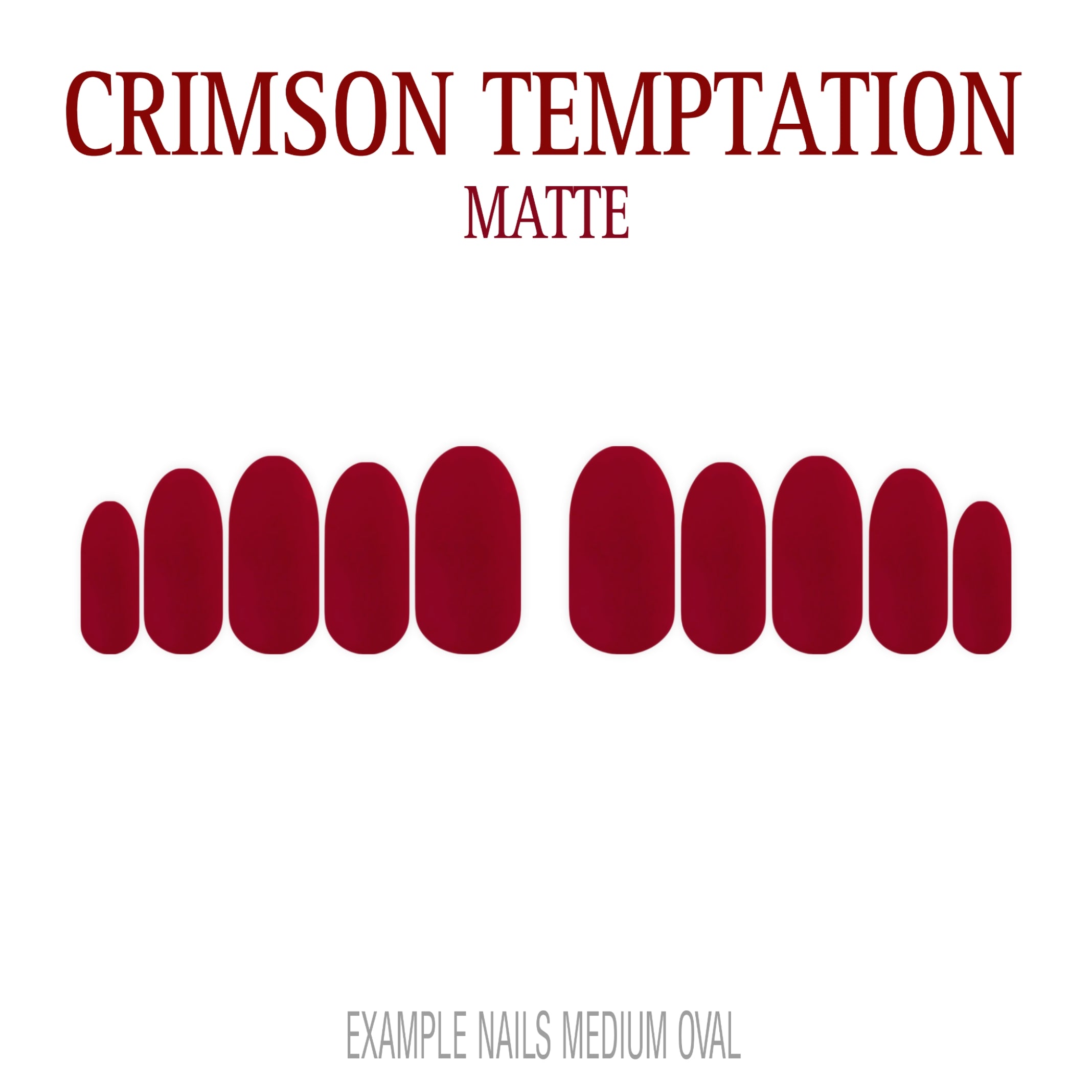 Crimson Temptation red press-on nails