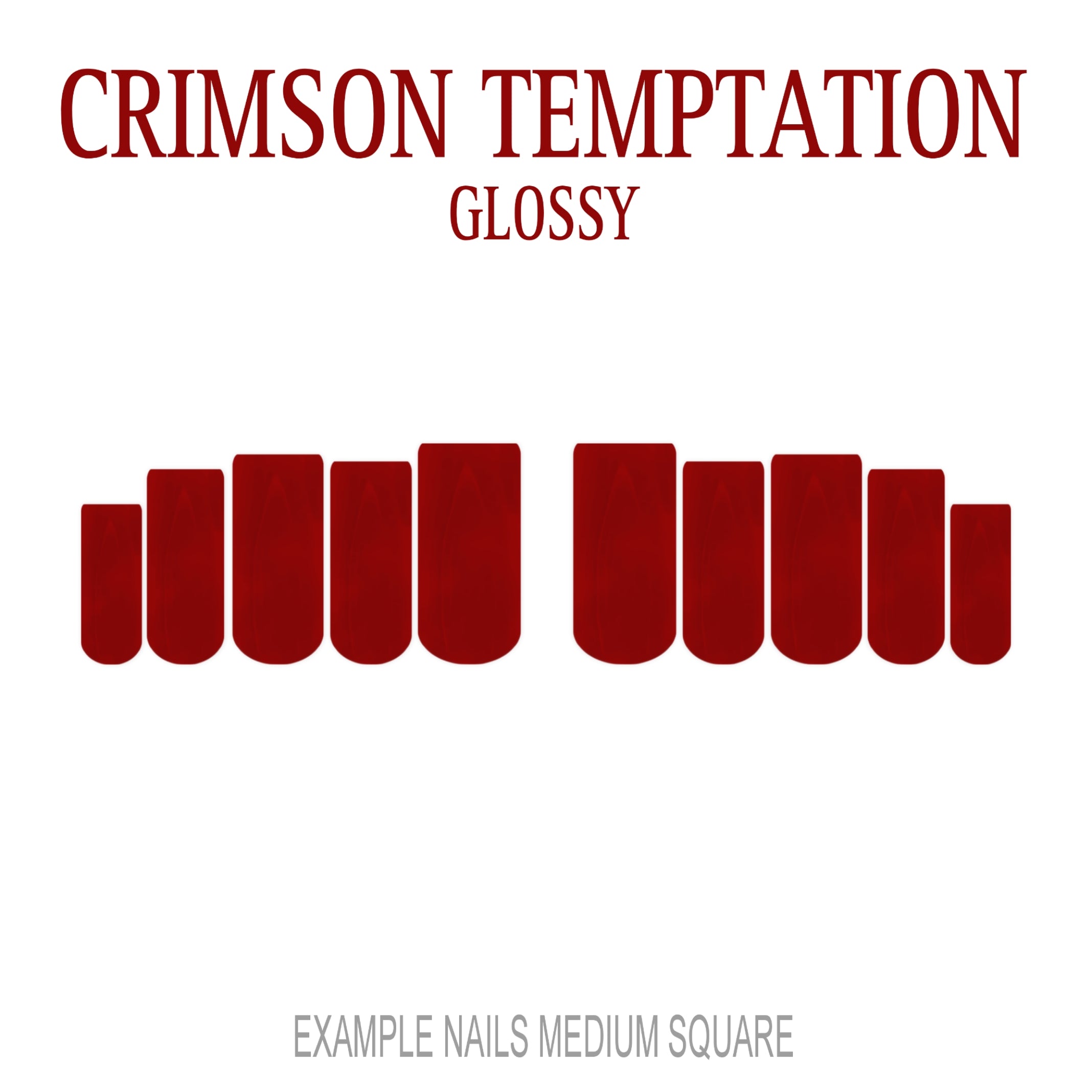 Crimson Temptation red press-on nails
