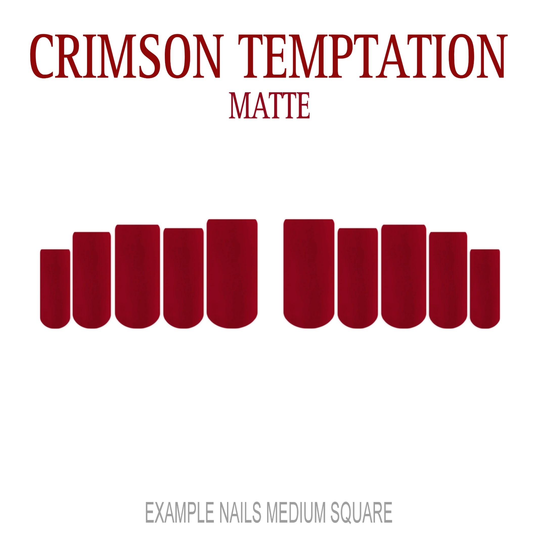 Crimson Temptation red press-on nails