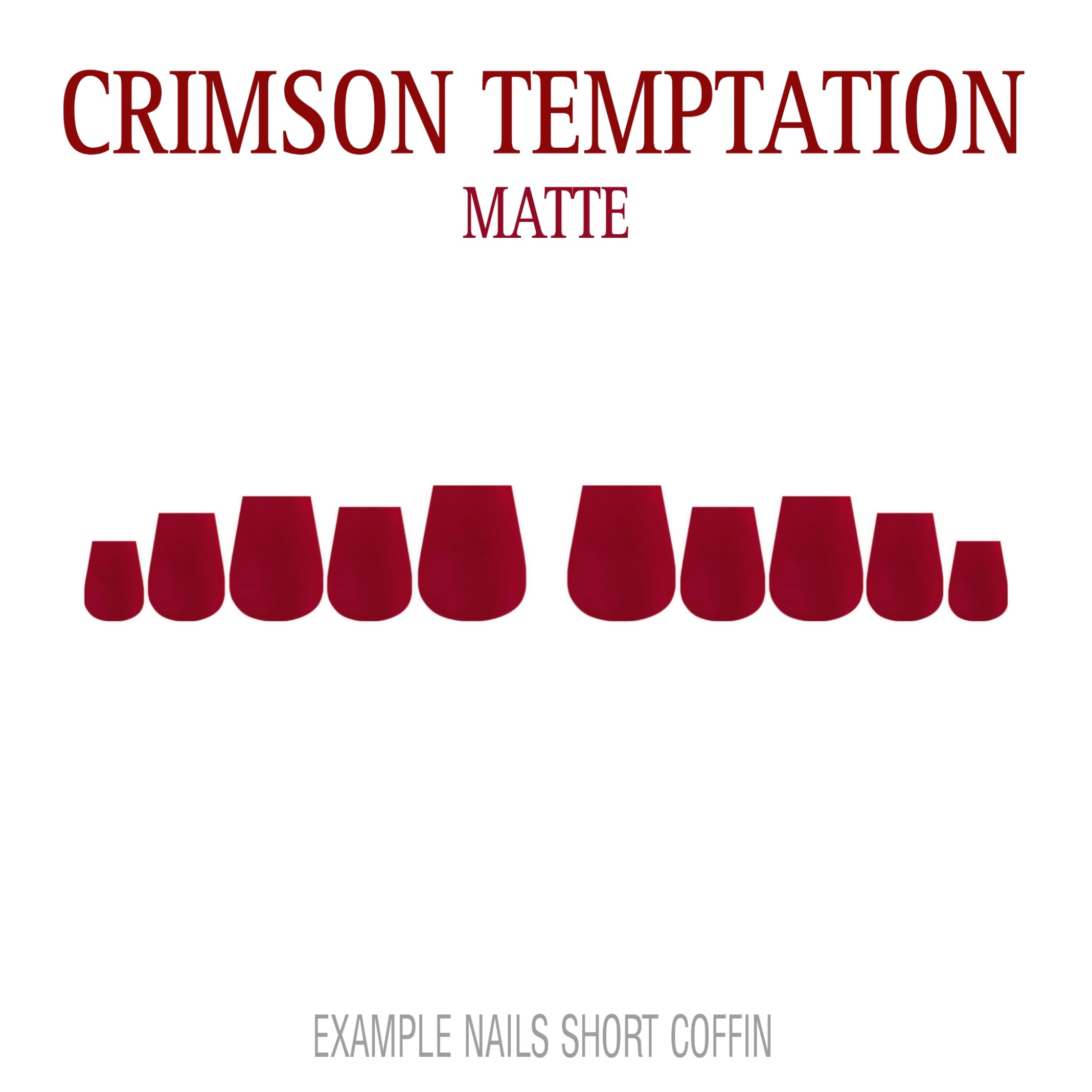 Crimson Temptation red press-on nails