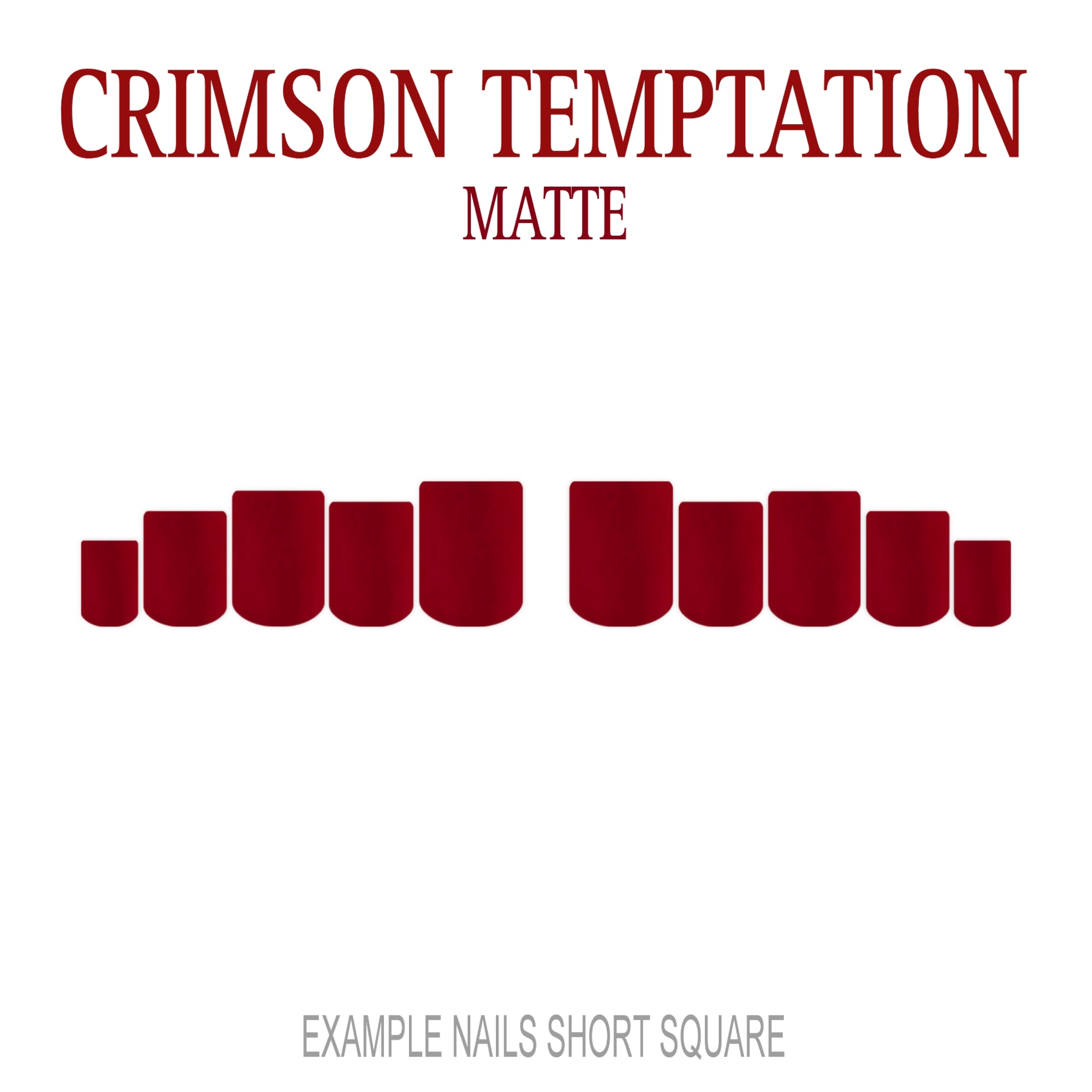 Crimson Temptation red press-on nails