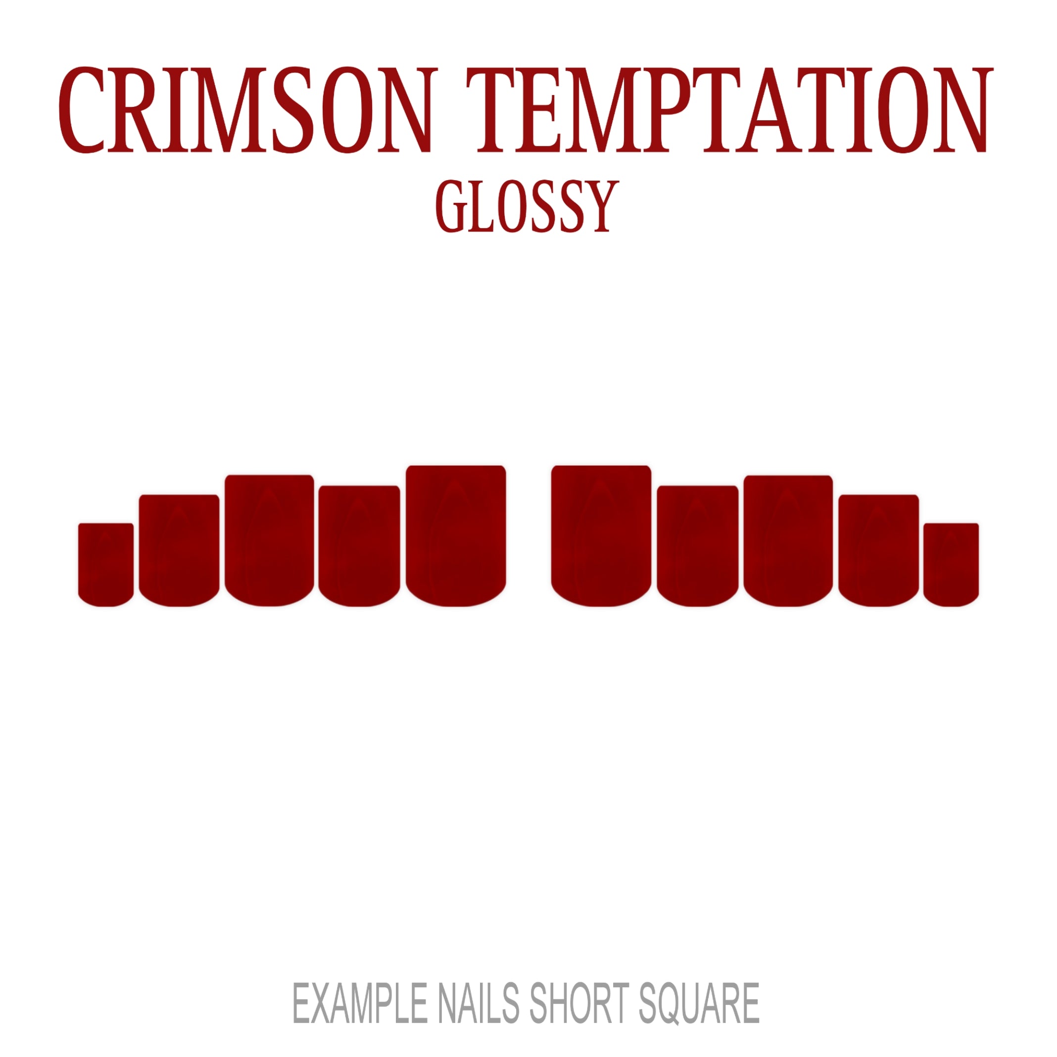 Crimson Temptation red press-on nails