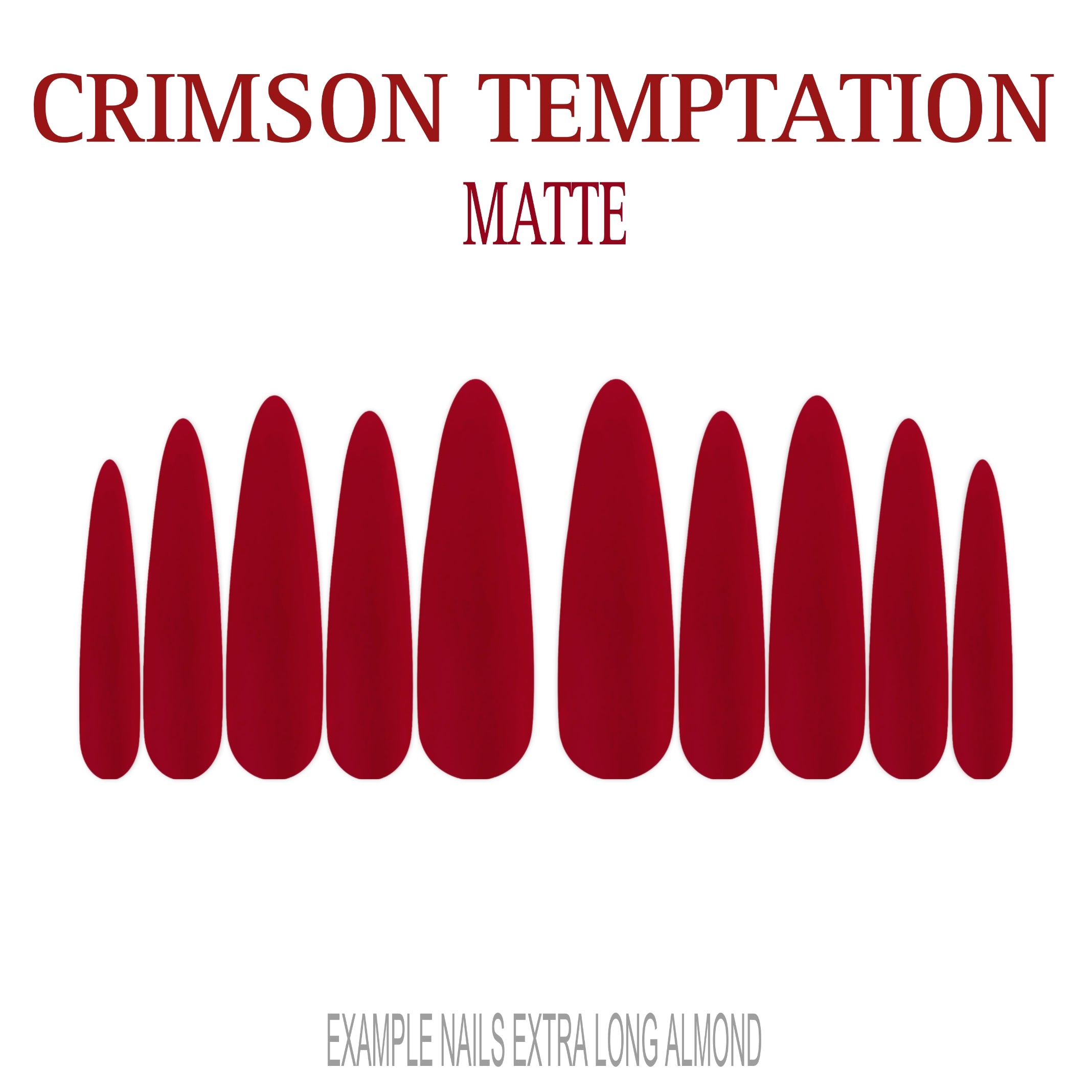 Crimson Temptation red press-on nails