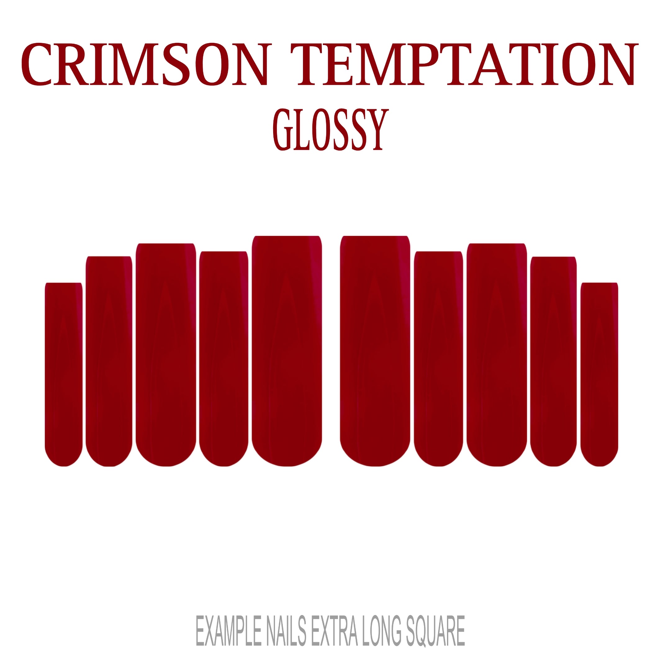 Crimson Temptation red press-on nails
