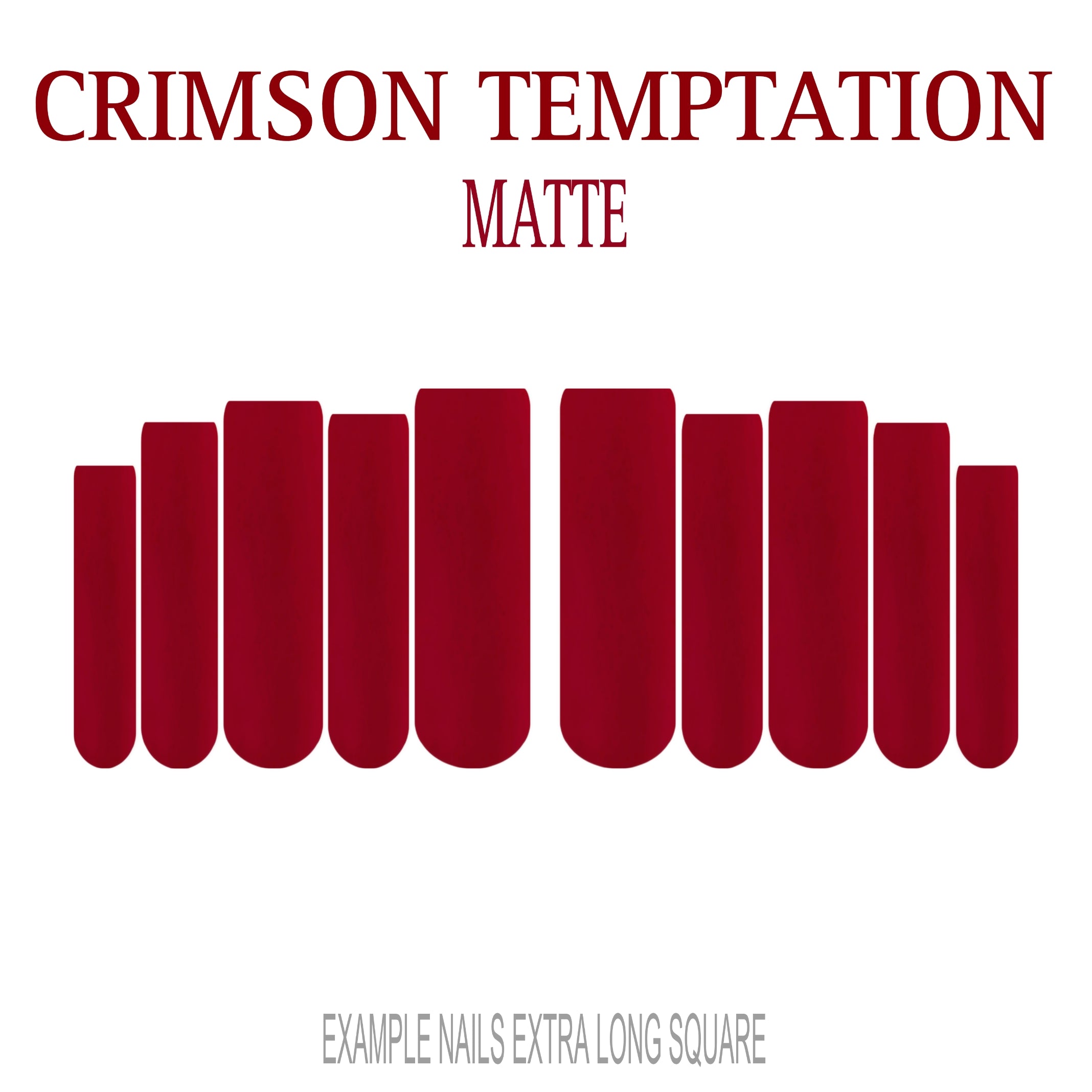 Crimson Temptation red press-on nails