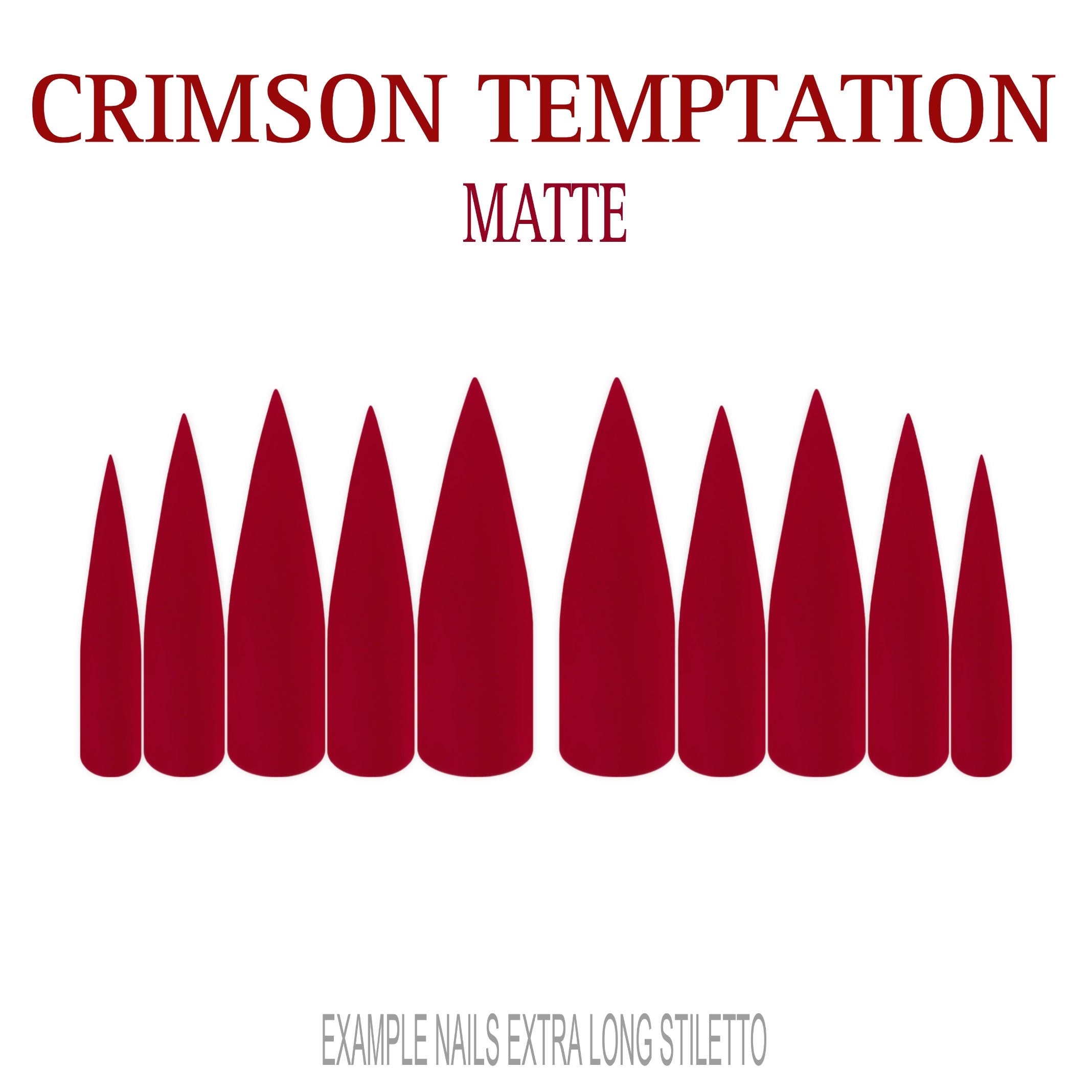 Crimson Temptation red press-on nails