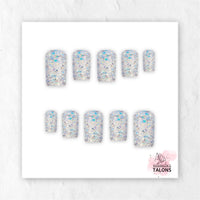 Disco Lights glitter party press-on nails