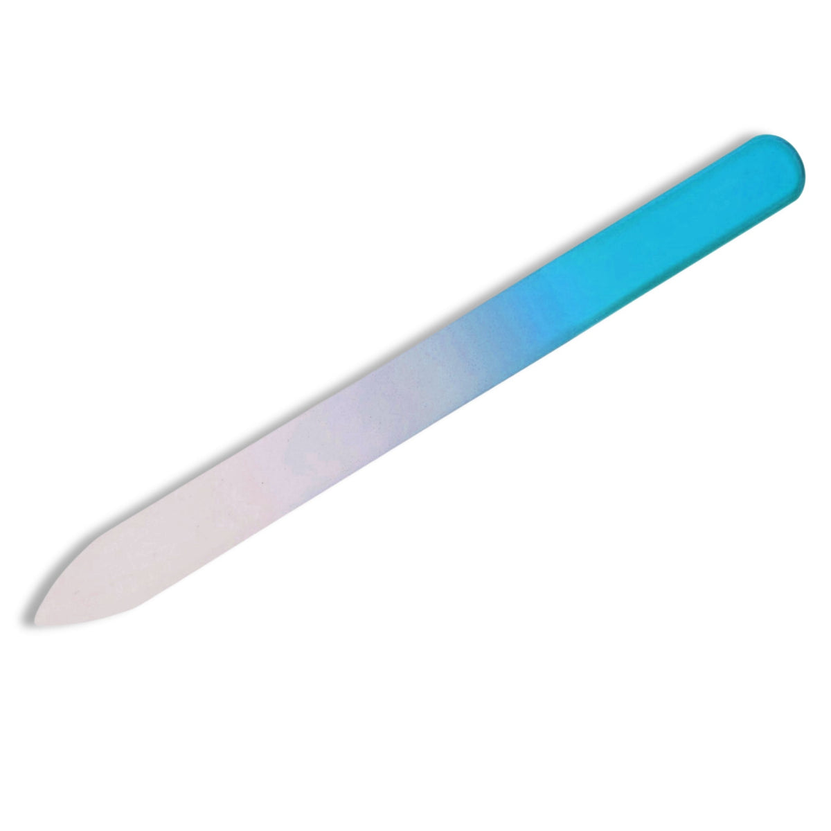 Blue double-sided crystal glass nail file