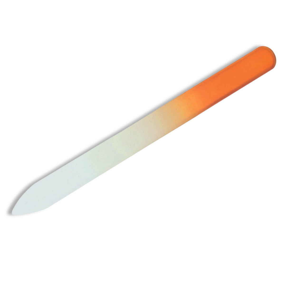 Orange double-sided crystal glass nail file