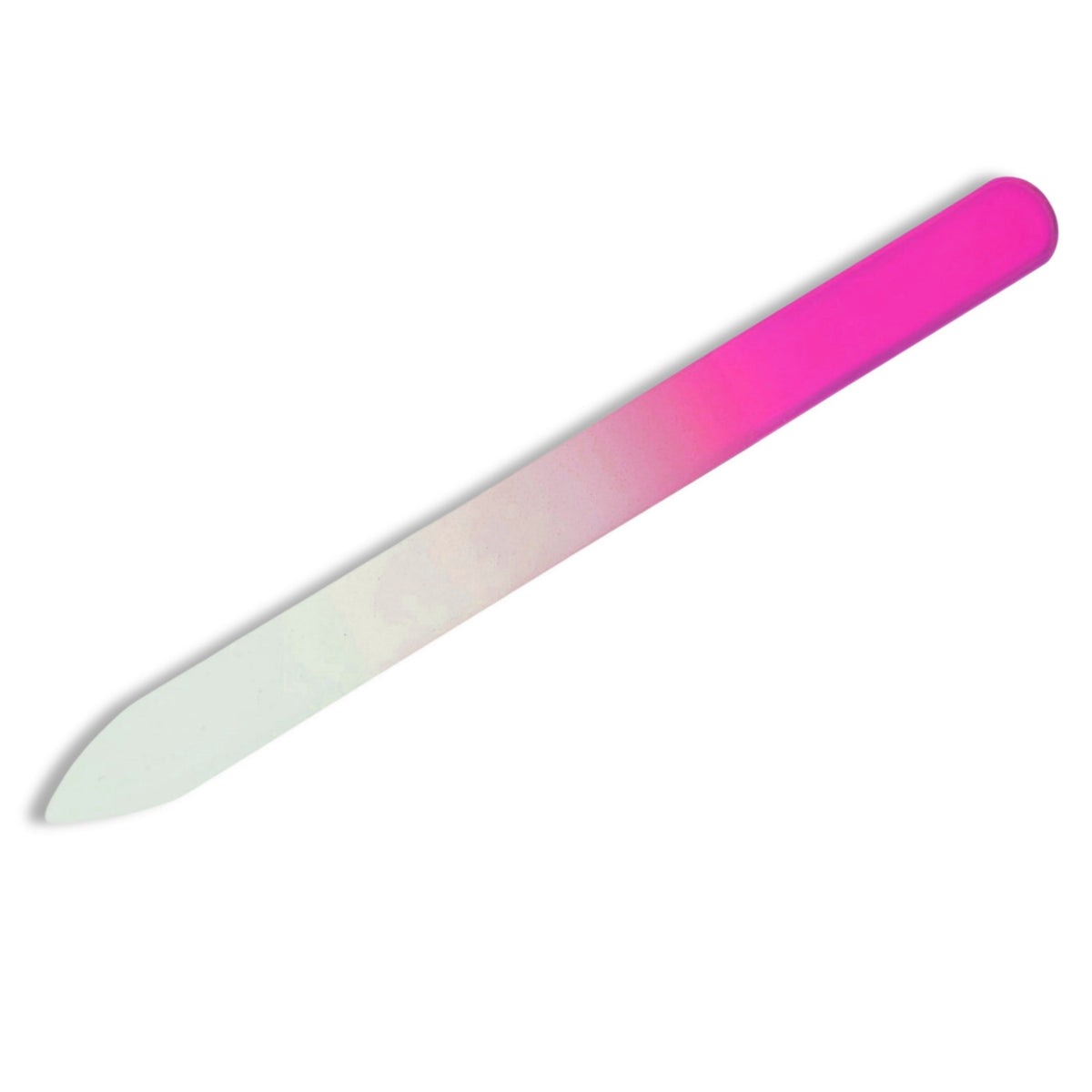 Pink double-sided crystal glass nail file