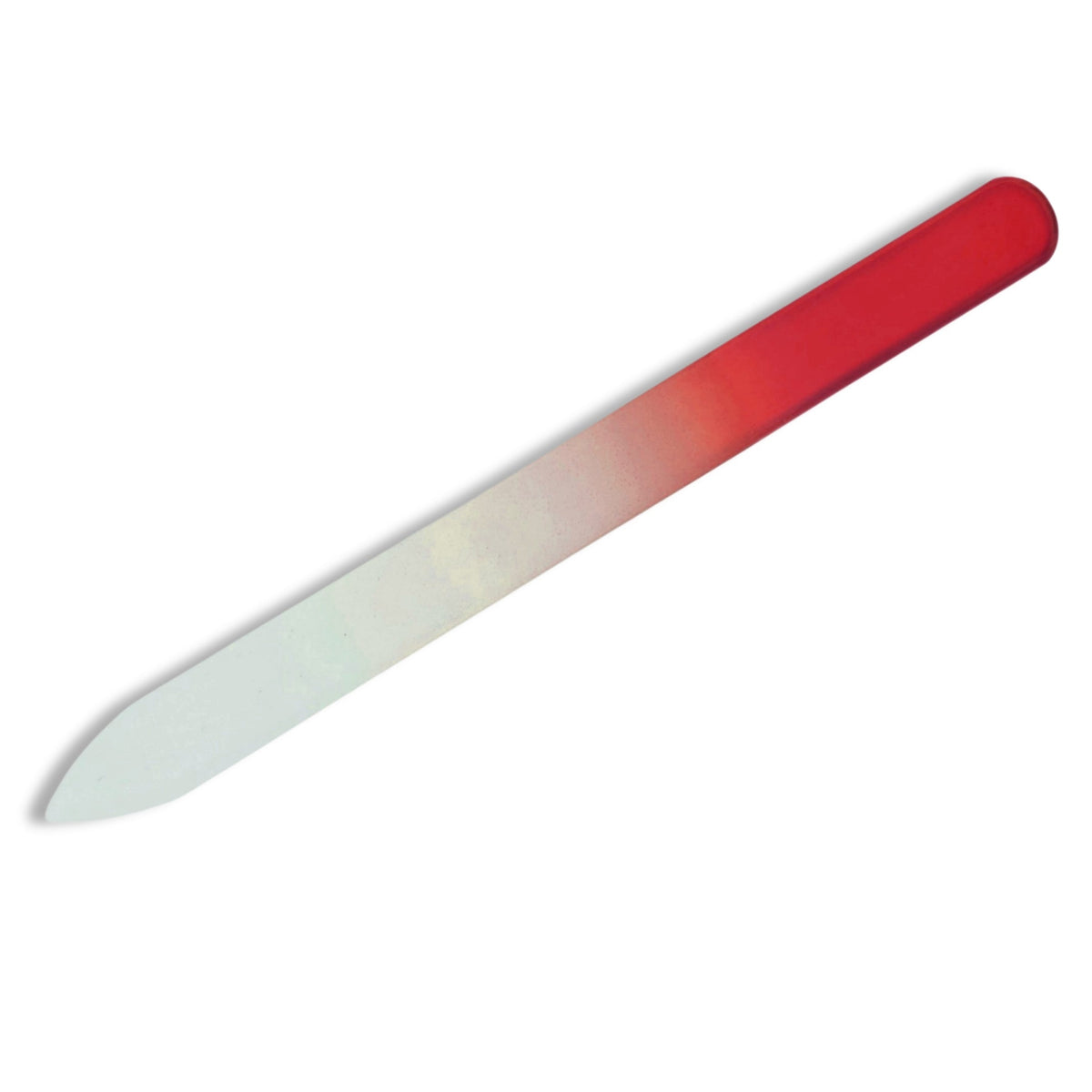 Red double-sided crystal glass nail file