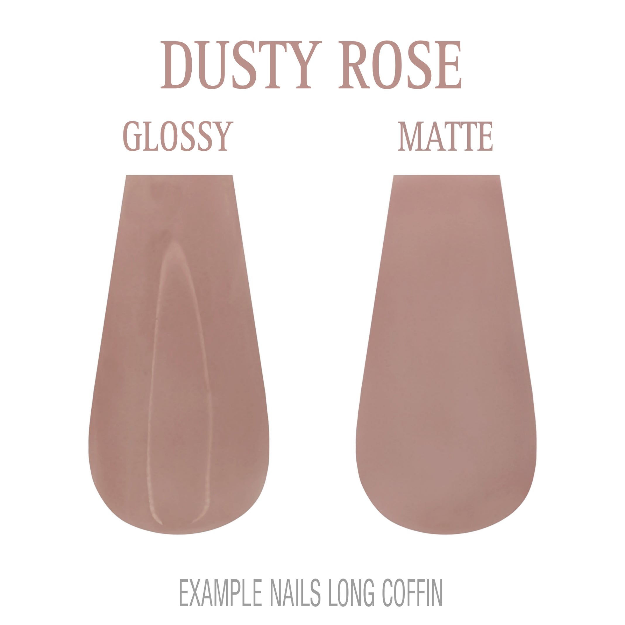 Dusty Rose muted pink press-on nails