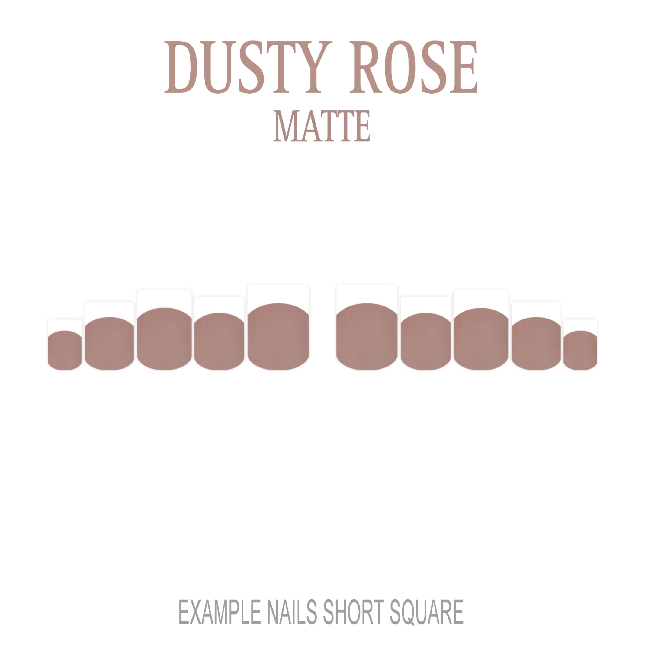 Dusty Rose pink French tip press-on nails