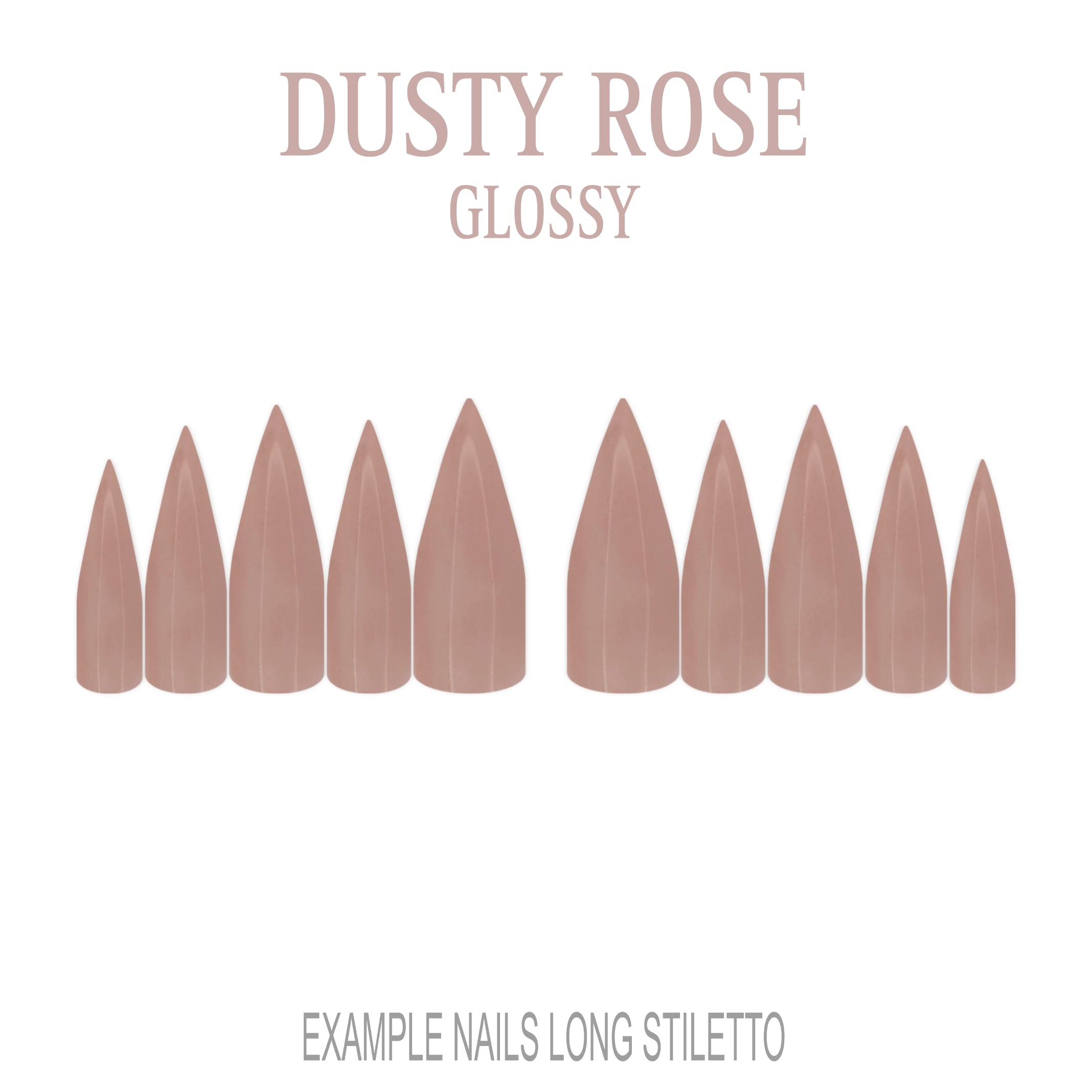Dusty Rose muted pink press-on nails