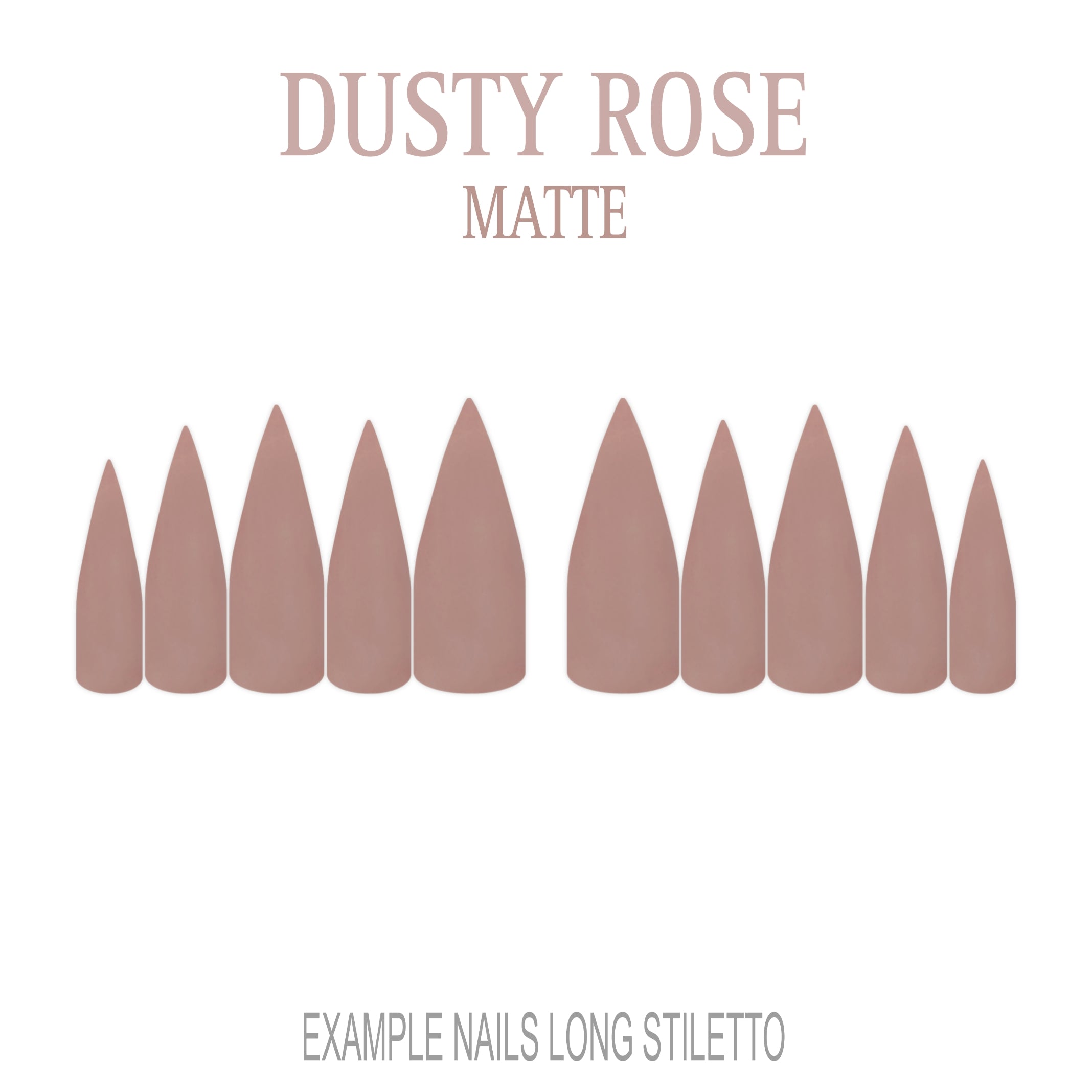 Dusty Rose muted pink press-on nails