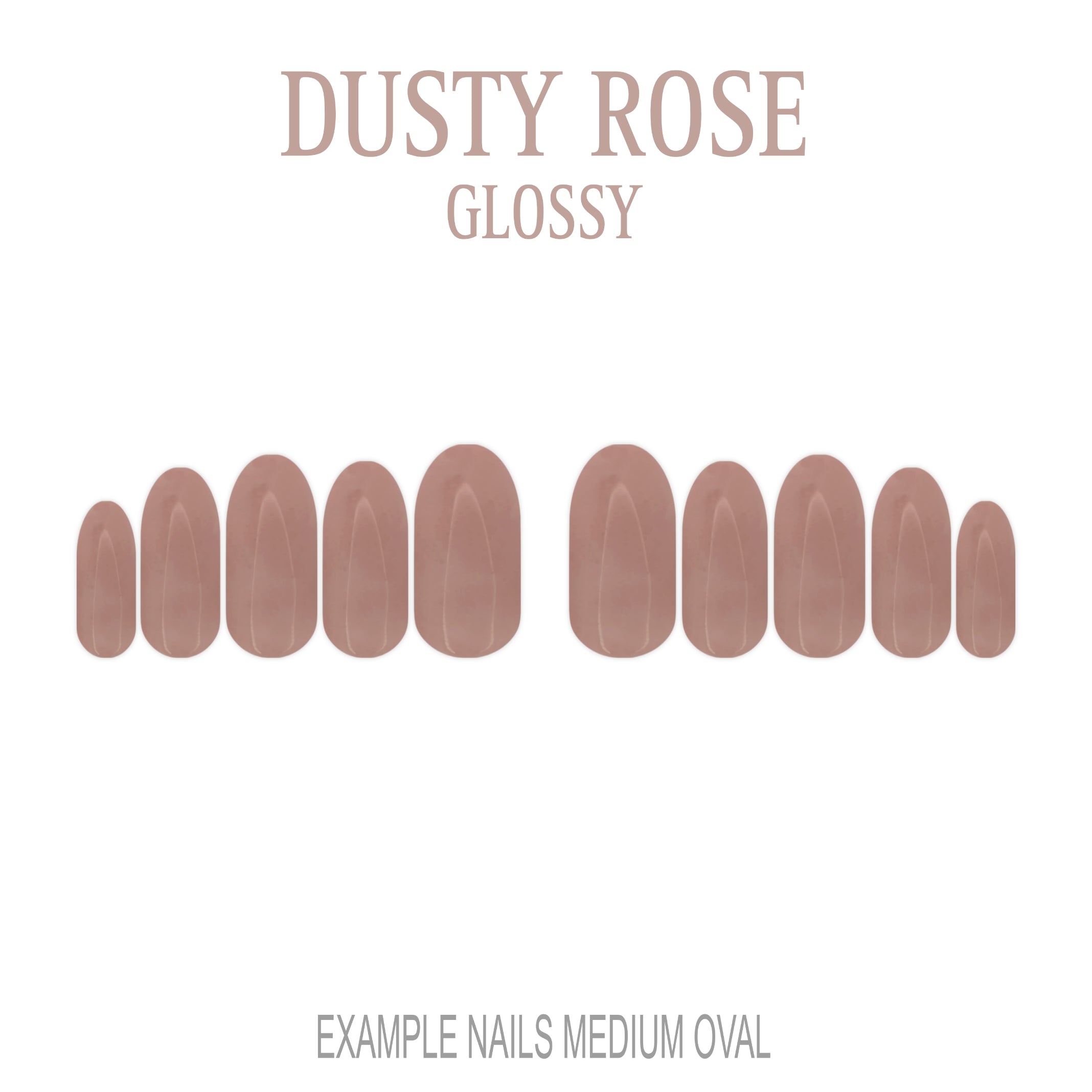 Dusty Rose muted pink press-on nails