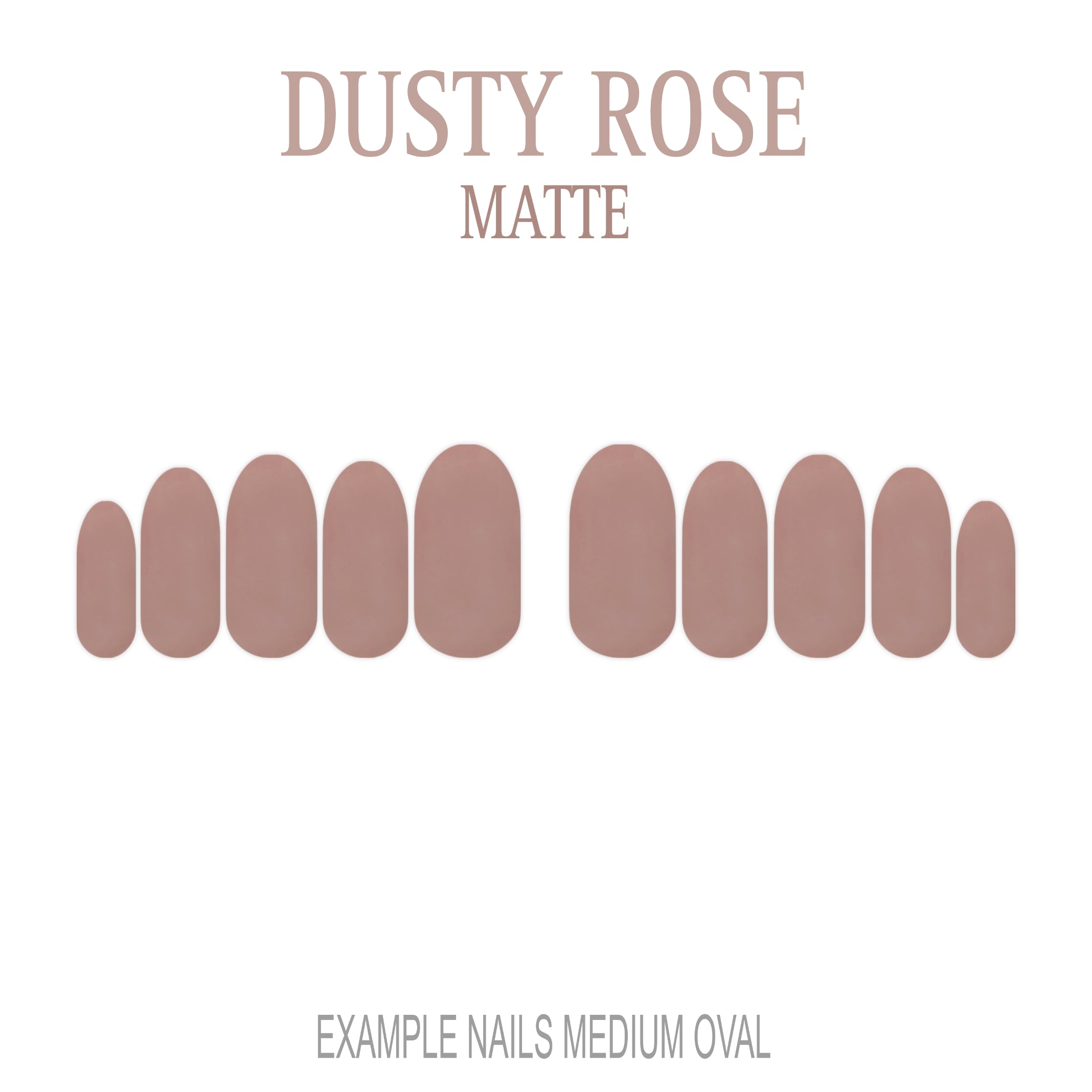 Dusty Rose muted pink press-on nails