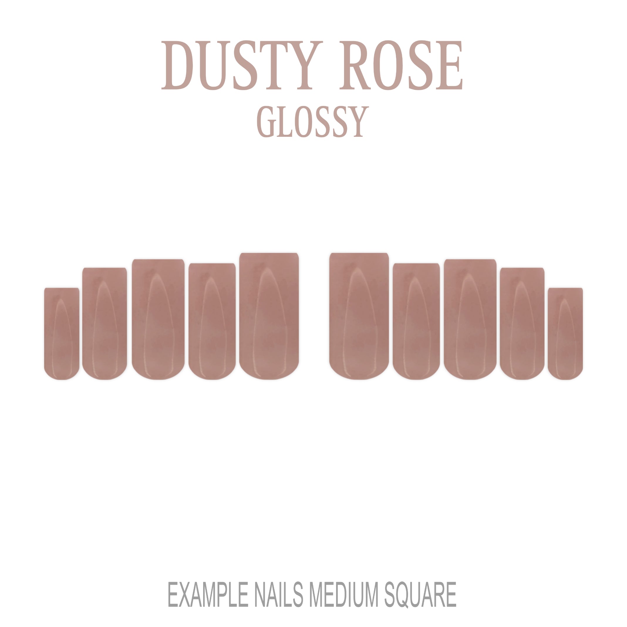 Dusty Rose muted pink press-on nails