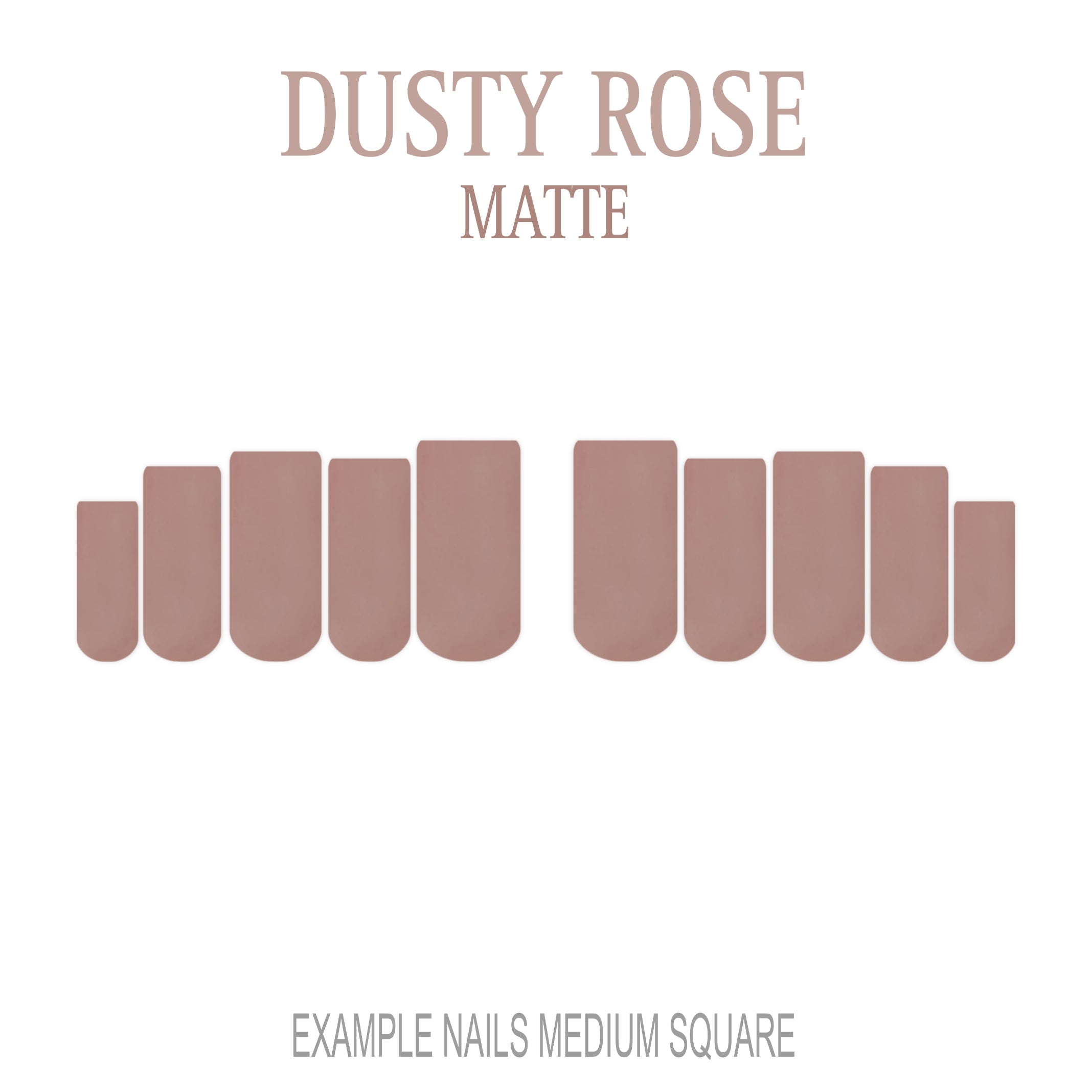 Dusty Rose muted pink press-on nails