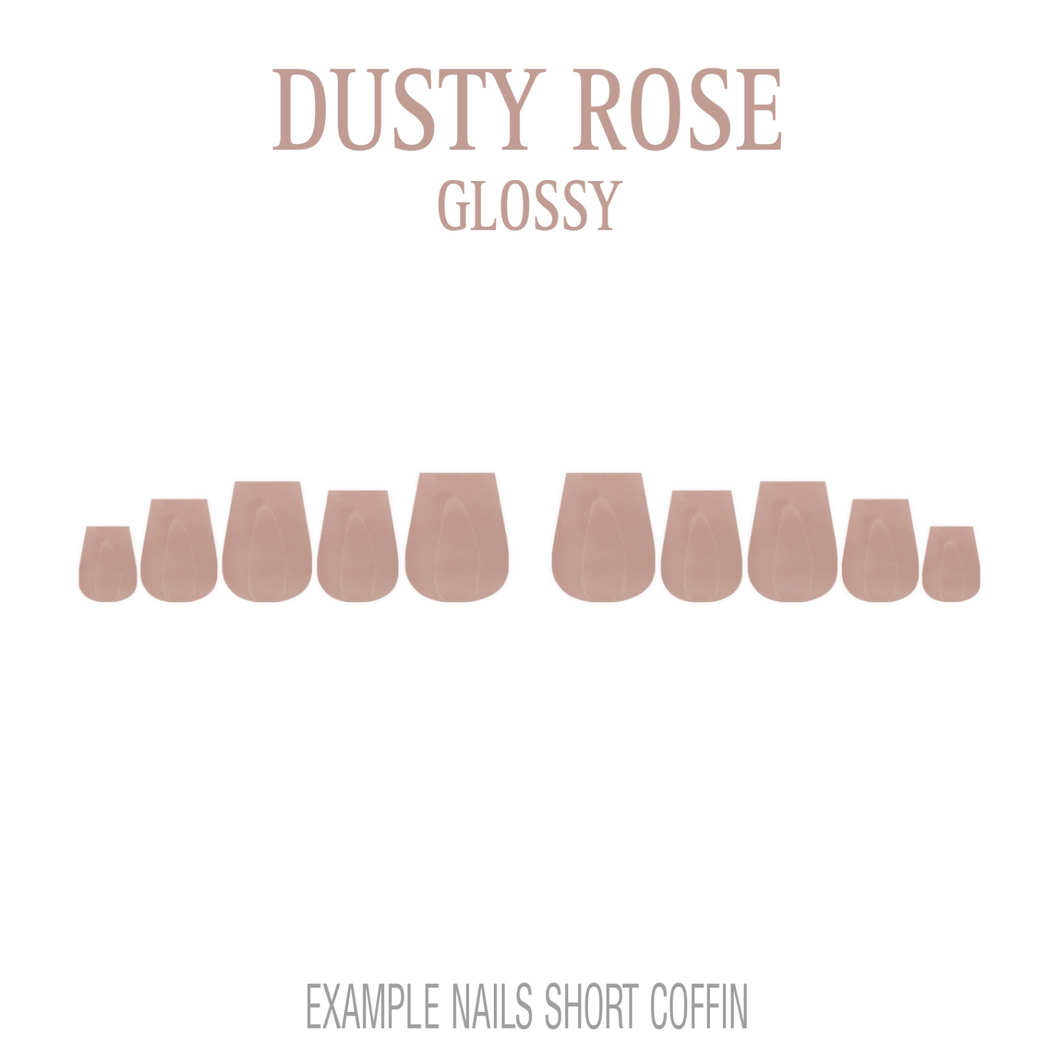 Dusty Rose muted pink press-on nails