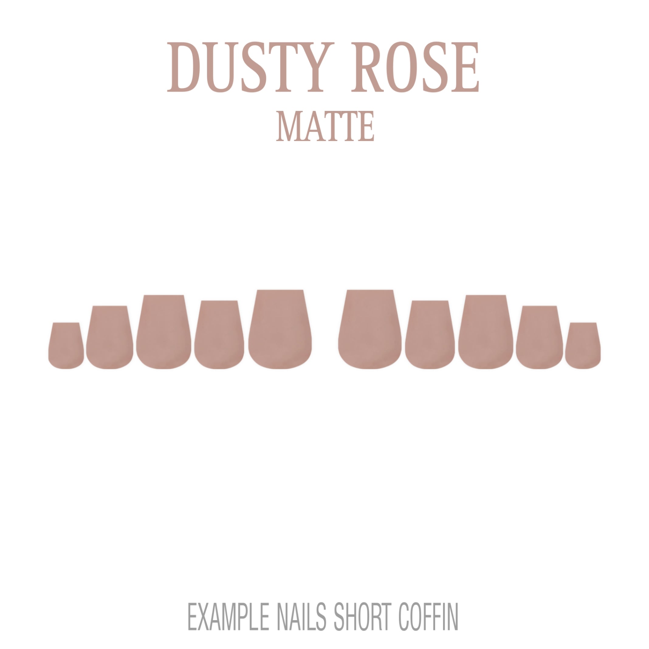 Dusty Rose muted pink press-on nails
