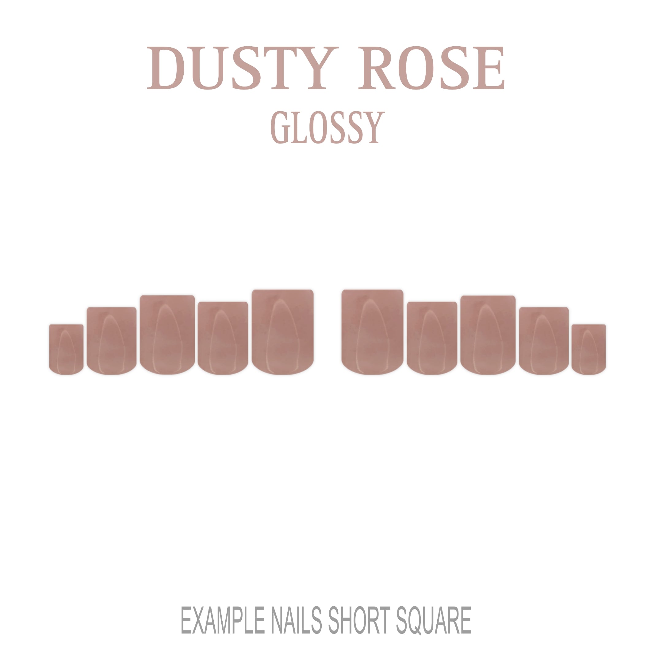 Dusty Rose muted pink press-on nails