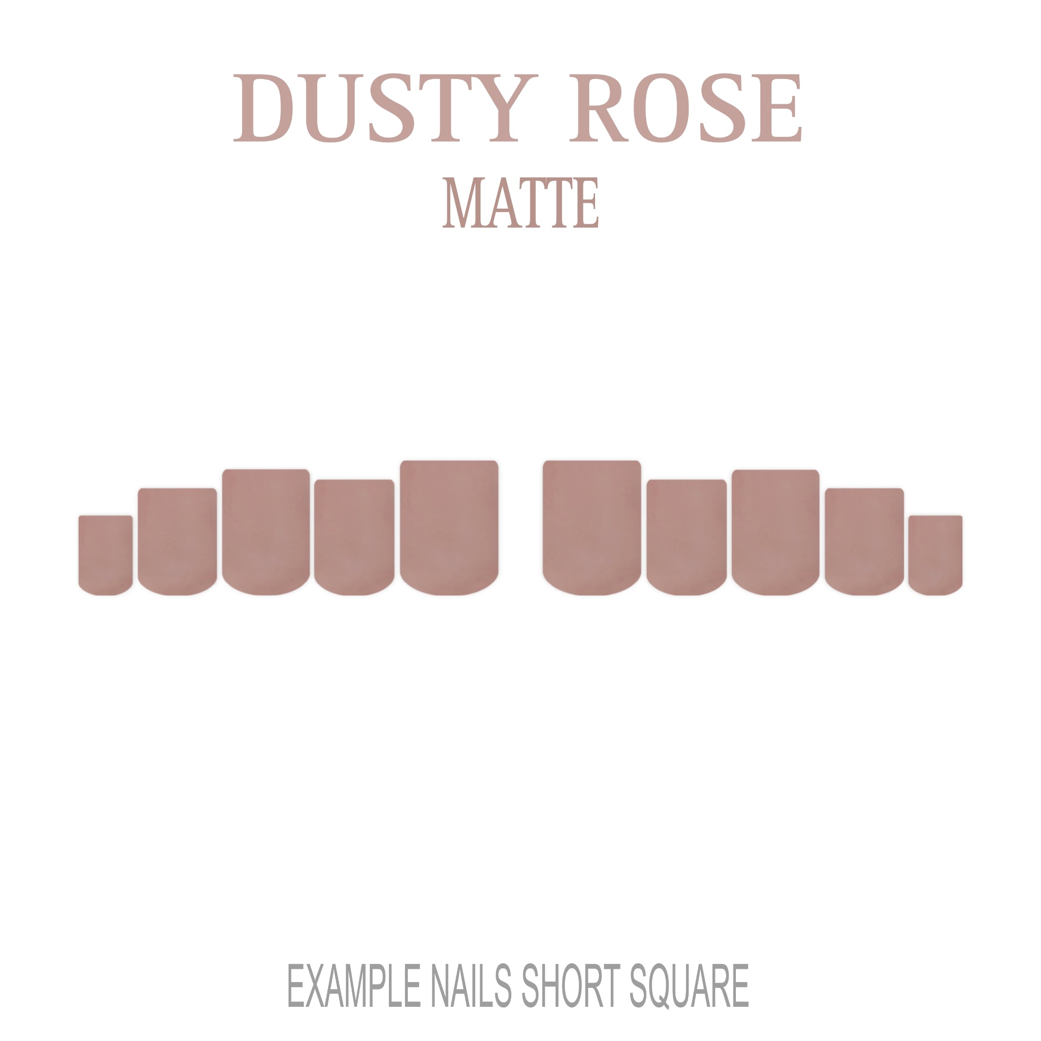 Dusty Rose muted pink press-on nails