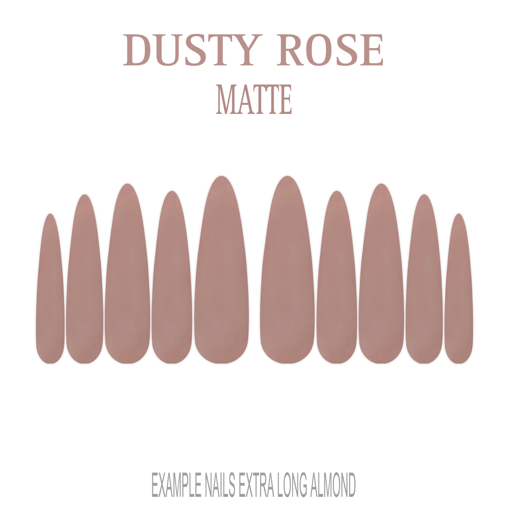 Dusty Rose muted pink press-on nails
