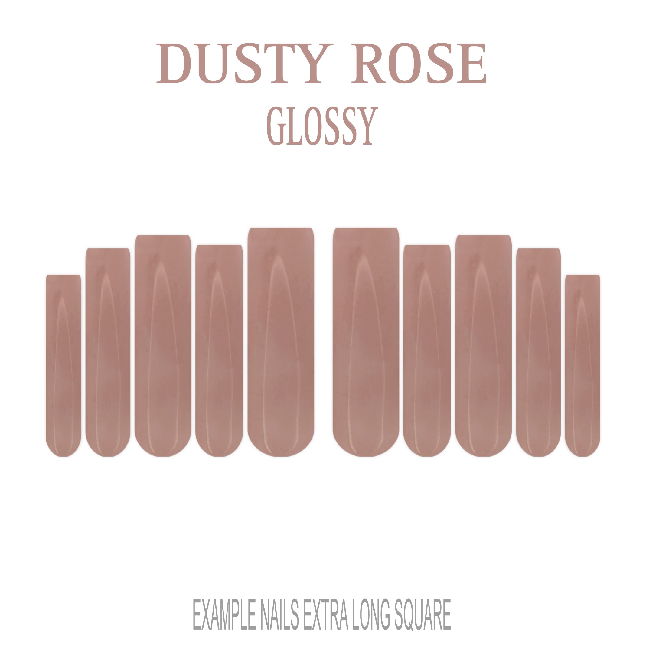Dusty Rose muted pink press-on nails