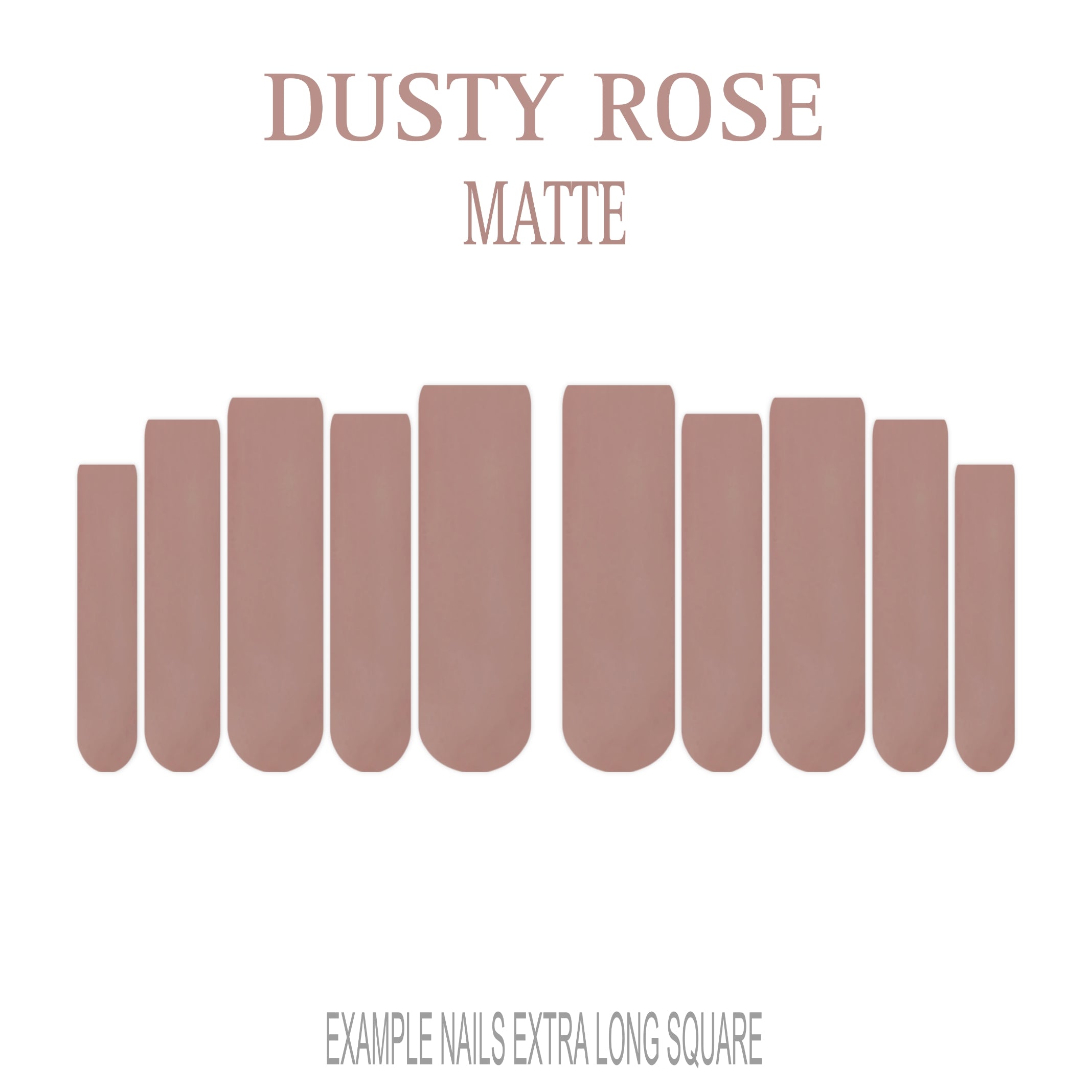 Dusty Rose muted pink press-on nails