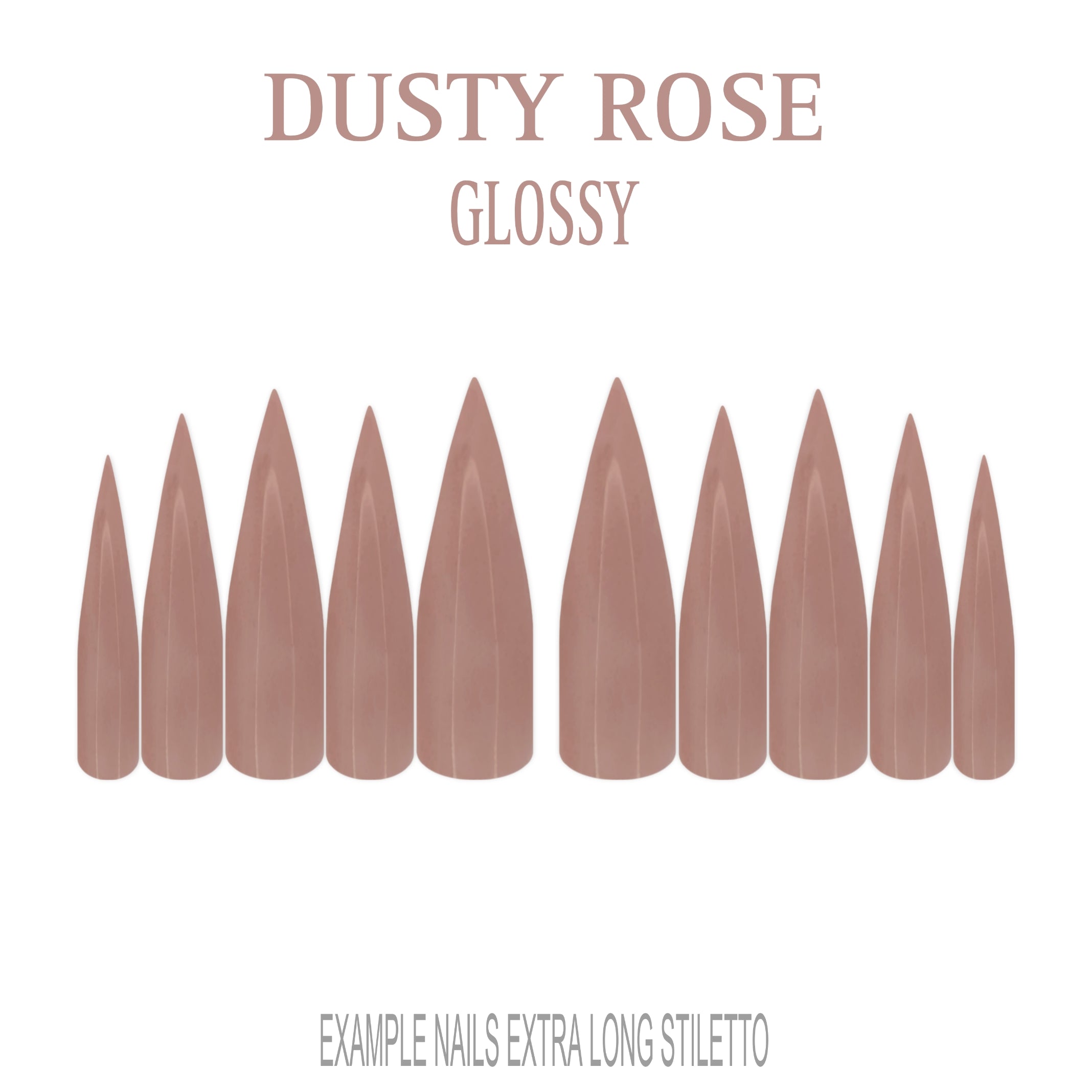 Dusty Rose muted pink press-on nails