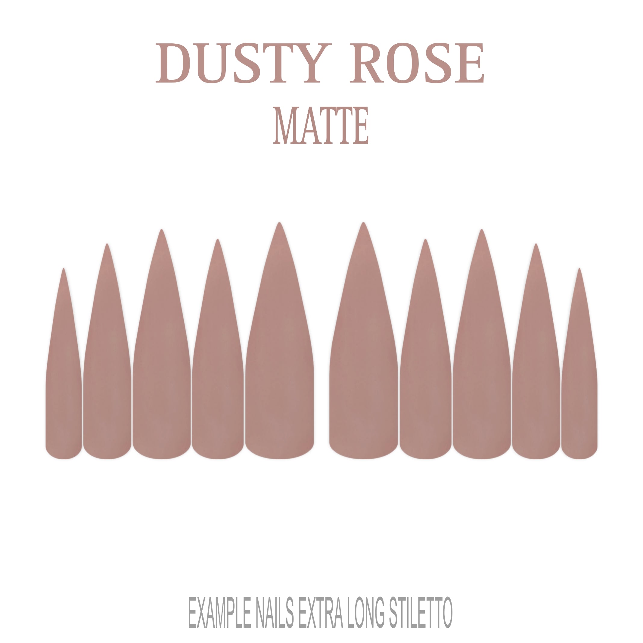 Dusty Rose muted pink press-on nails